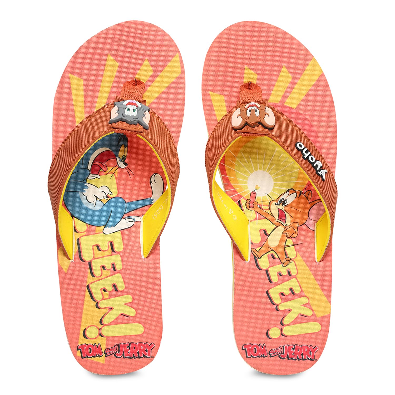 Tom & Jerry 010 Flip-flops for Women | Playful Character Graphics | Soft Cushioned Footbed | Water-Friendly Design | Anti-Slip Grip | Lightweight & Flexible-image-2