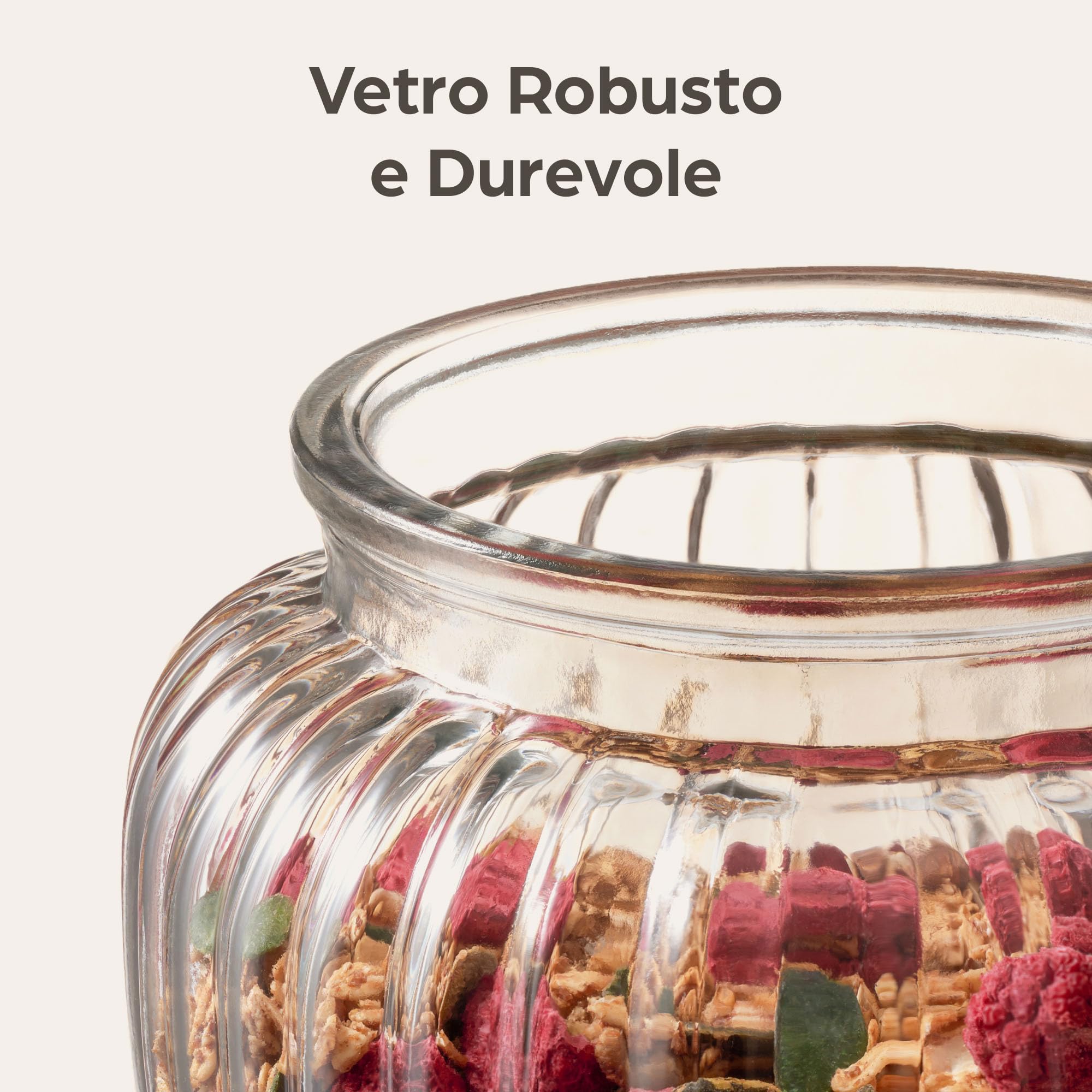Star-Line -Set di barattoli in vetro a chiusura ermetica, capacità: 500 ml, contenitore per caramelle, ingredienti, spezie, 6 pezzi
