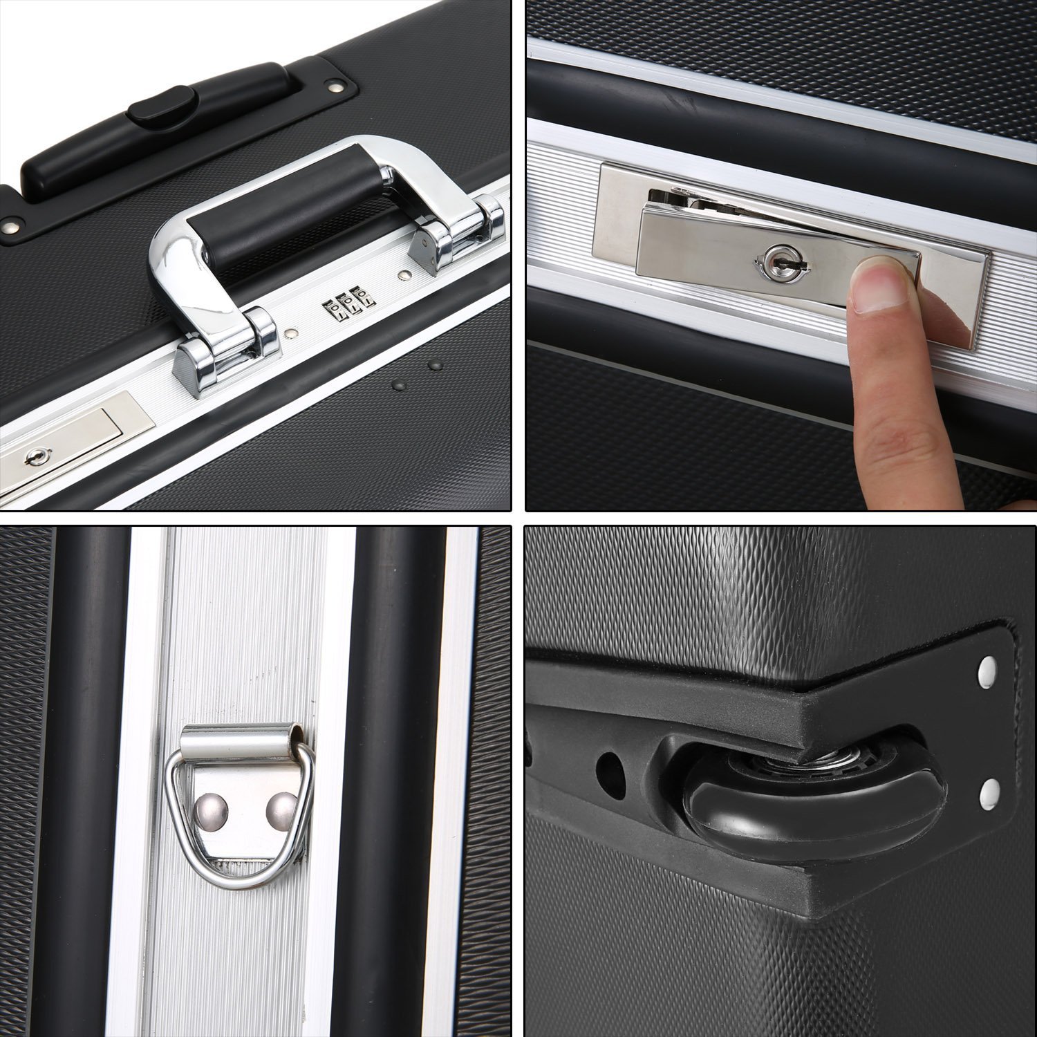 COOCHEER Watertight Rolling Tool Box Allinone ABS Tools Hard Case