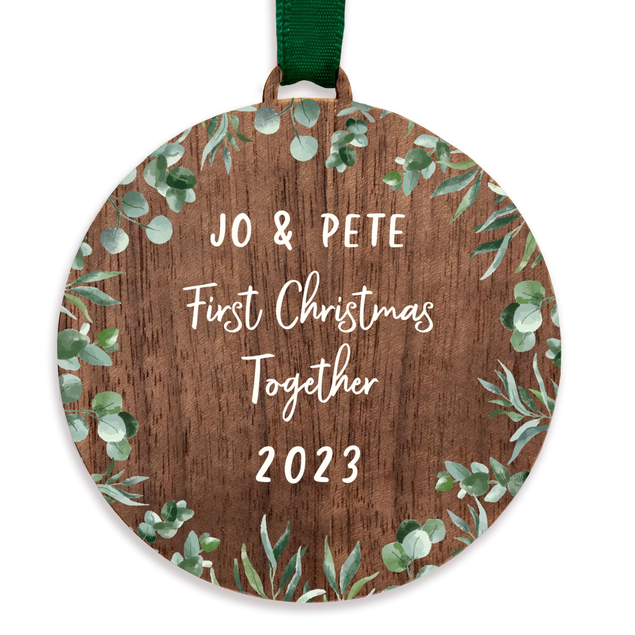 First Christmas Together Bauble | Personalised couples tree decorations | Xmas baubles for Boyfriend Girlfriend Couple