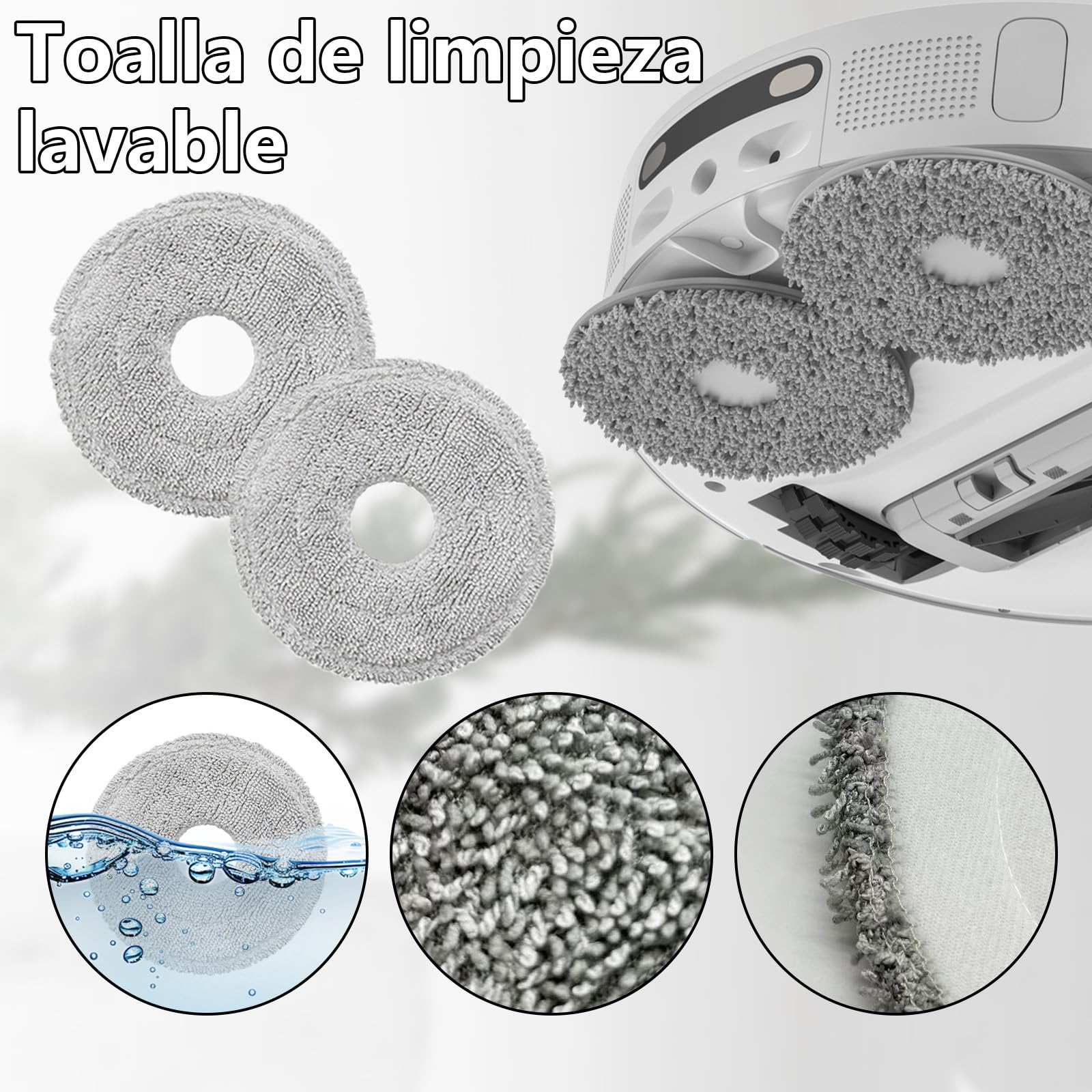 22 pcs Accesorios para Dreame X40 Ultra Complete/L10s Ultra Gen 3 Aspirador | para Mova P50 Pro Ultra Repuesto, 2 Cepillos Principales, 4 Toallas, 4 Filtros, 6 Bolsas de Polvo, 6 Cepillos Laterales
