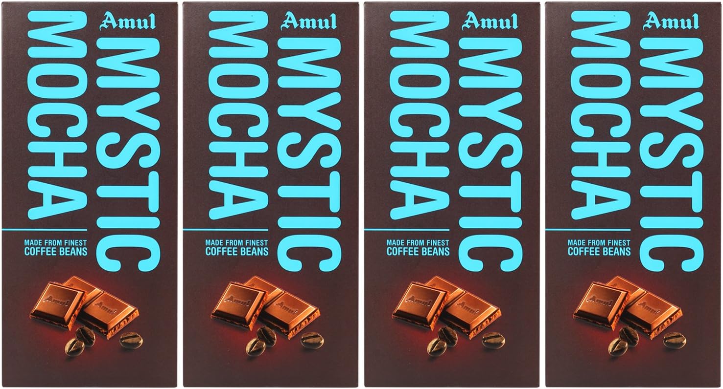 Amul Mystic Mocha Chocolate Bar, 150 Gm [Pack Of 4]