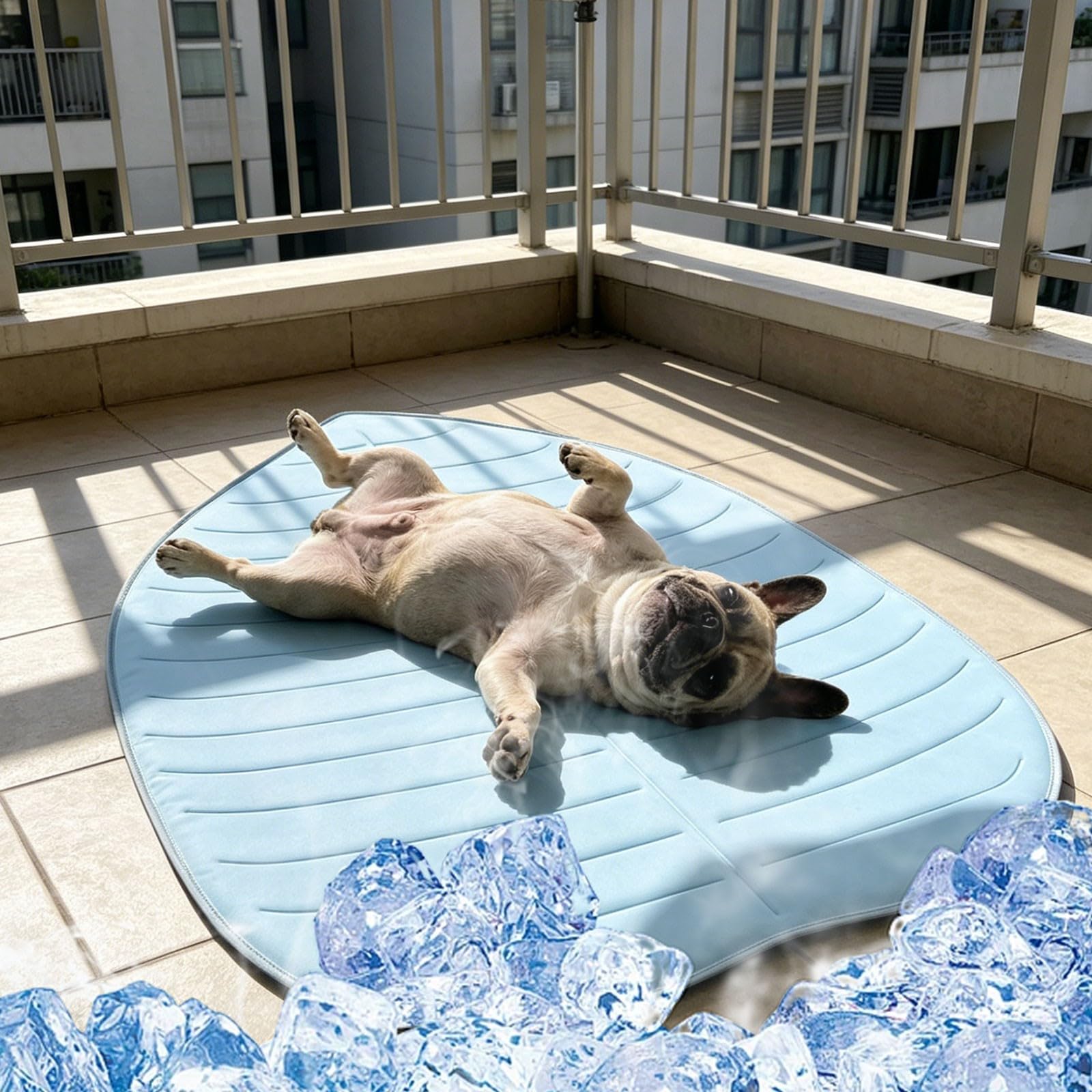 Tappetino Refrigerante Cane,forma di foglia 149x129cm Tappeto Rinfrescante per Cani Gatti, Cuccia Refrigerante Lavabile, Cuscino Raffreddamento in Nel Caldo Estate, per Animali di Piccola Media Grande