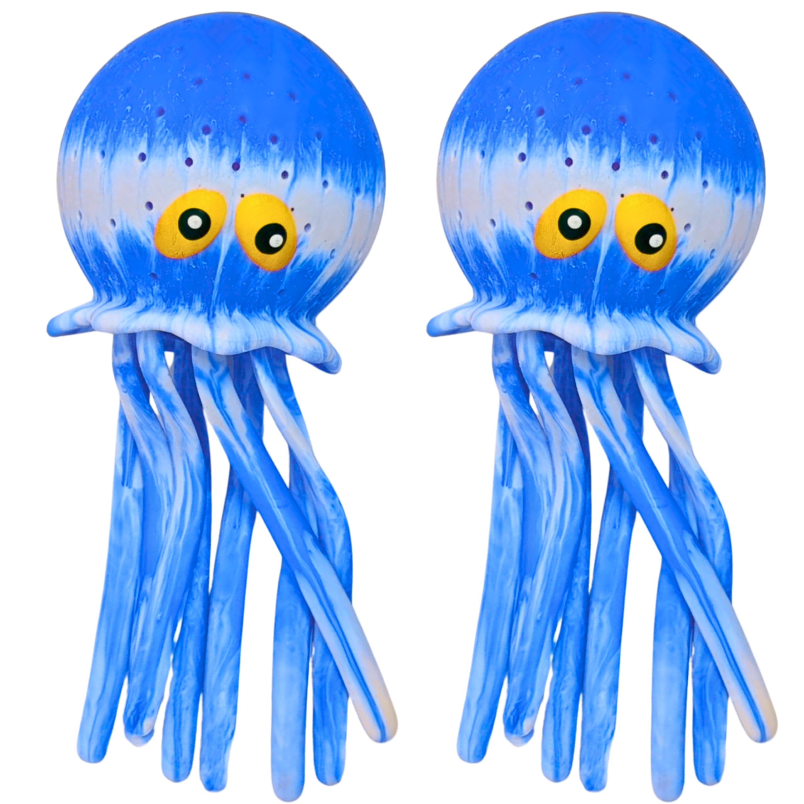 Blue Water Absorption Octopus Toys 16cm, 2Pk Kids Pool Squeeze Sprayer, Soft Sponge Bath Toy, Outdoor Water Fight Game, Beach, Paddling Pool & Holiday Toy โ image 1