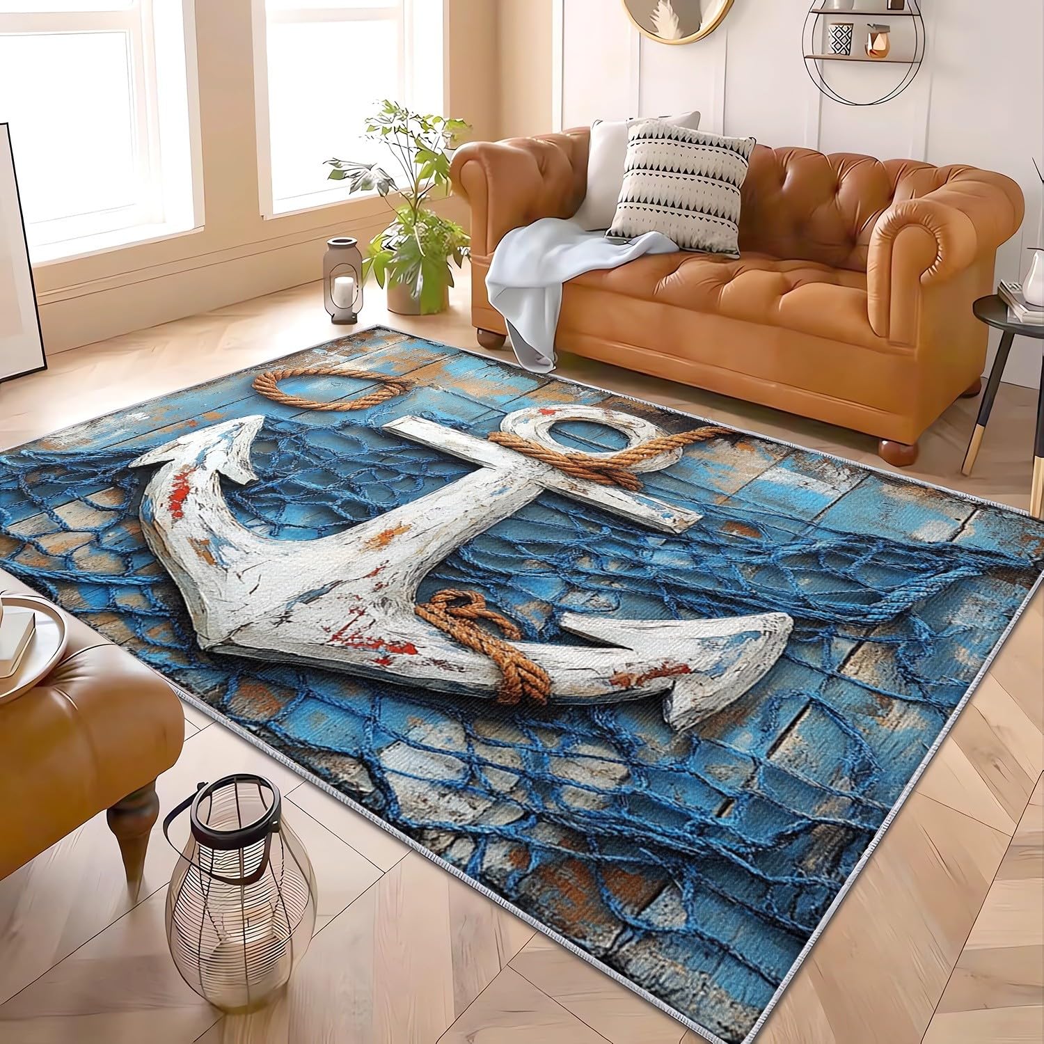 Tapis de salon antidérapant et facile à nettoyer 80x150 cm pour entrée