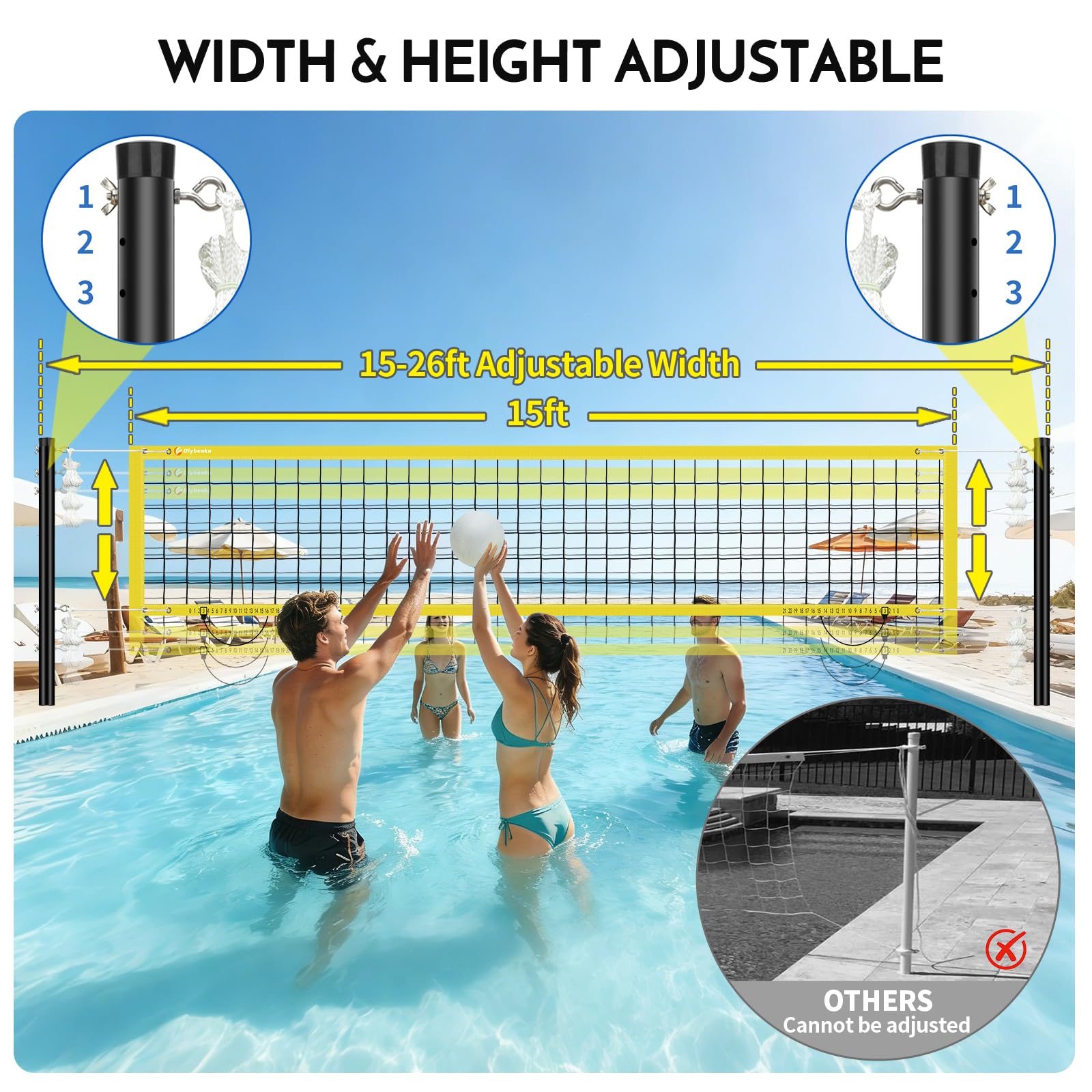 Robustes Pool-Volleyballnetz