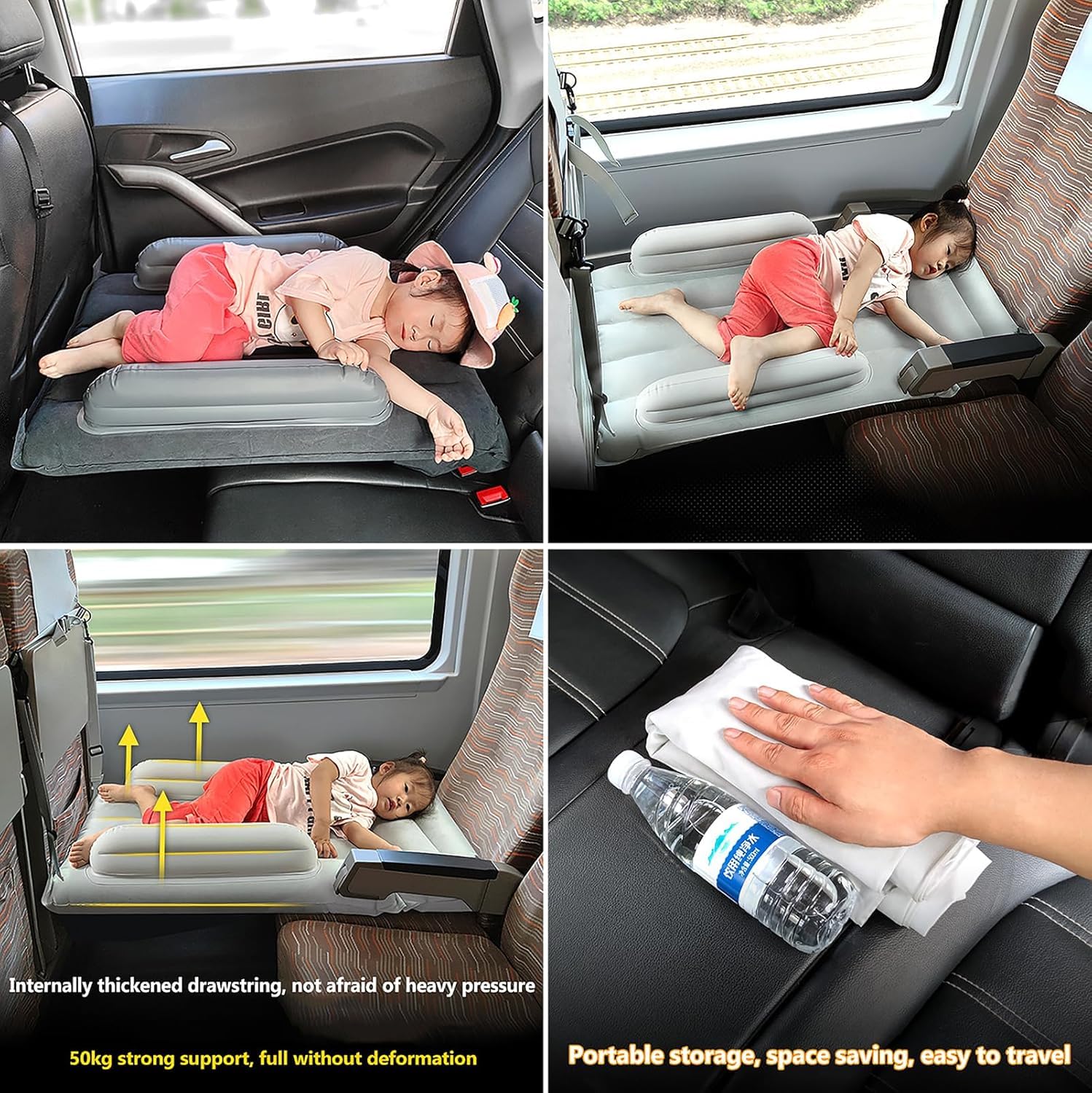 Aufblasbares Reisebett Kinder,Tragbare Bewegliche Baby SUV Aufblasbare Matratze,Auto Matratze,Rücksitz Kofferraum Matratze Für Camping,Reisen,Übernachtungen