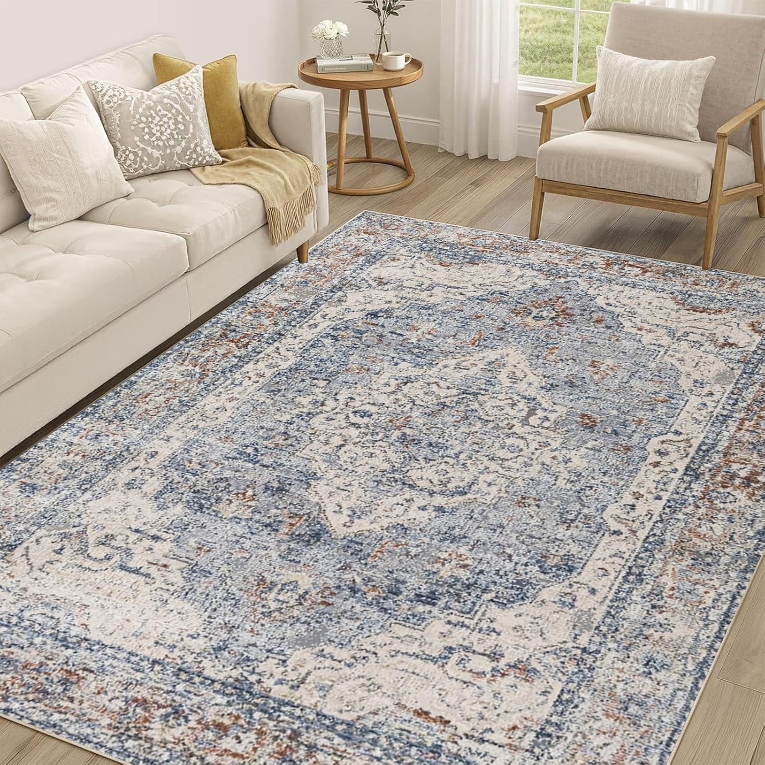 Indoor 1.7x2.6 Area Rug, Easy Cleaning, Non Shedding, Bed Room, Living Room, Dining Room, Backyard, Deck, Patio
