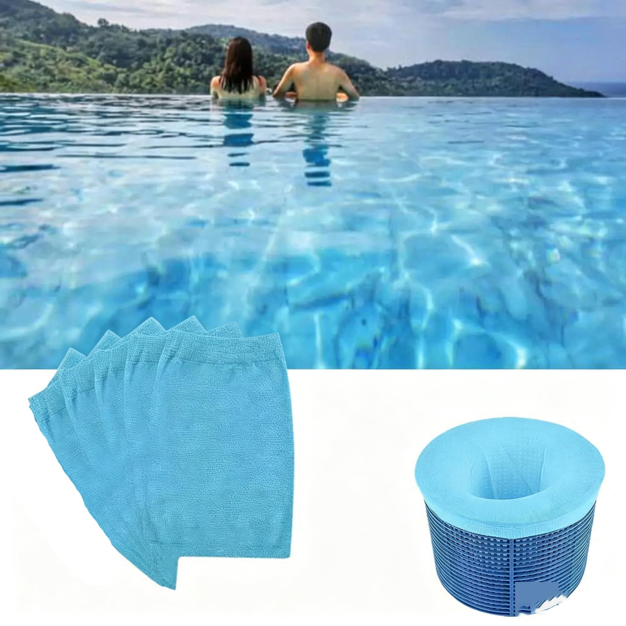 5-Piece Swimming Pool Accessories, Quick Setup Cleaning Net for Pool Maintenance, Filter Net Set for Standard Filtration Systems-image-36