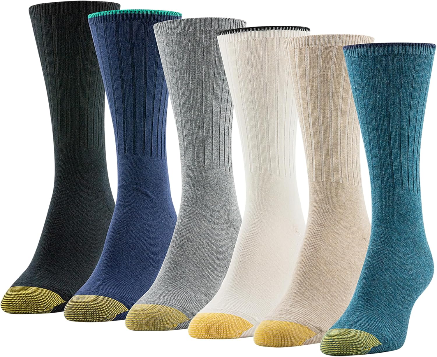 GOLDTOE Womens Casual Texture Crew Socks, Multipairs