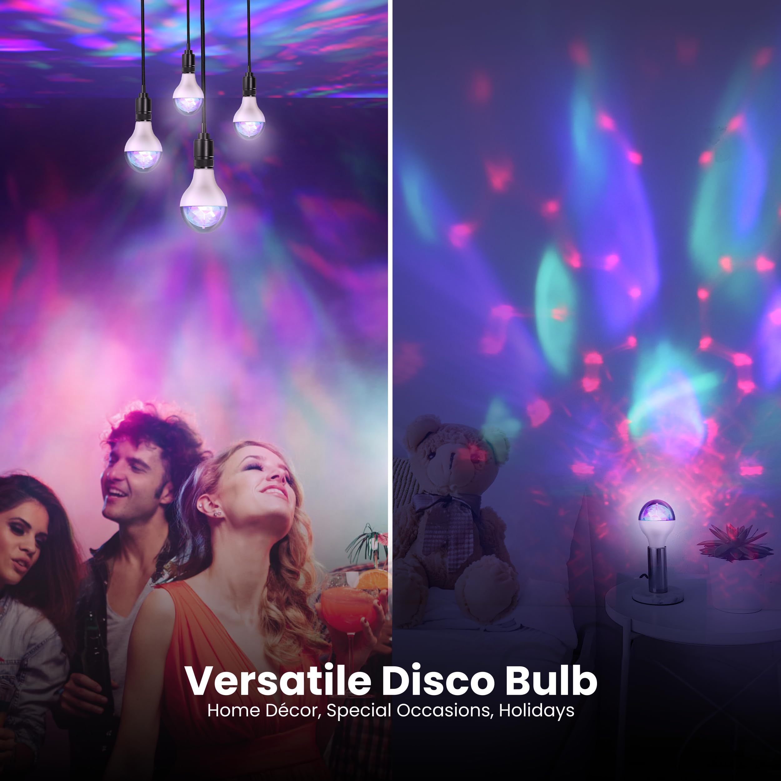 Feit Electric - Bombilla LED de discoteca (BPA19/DISCO1/LED, A19, RGB)