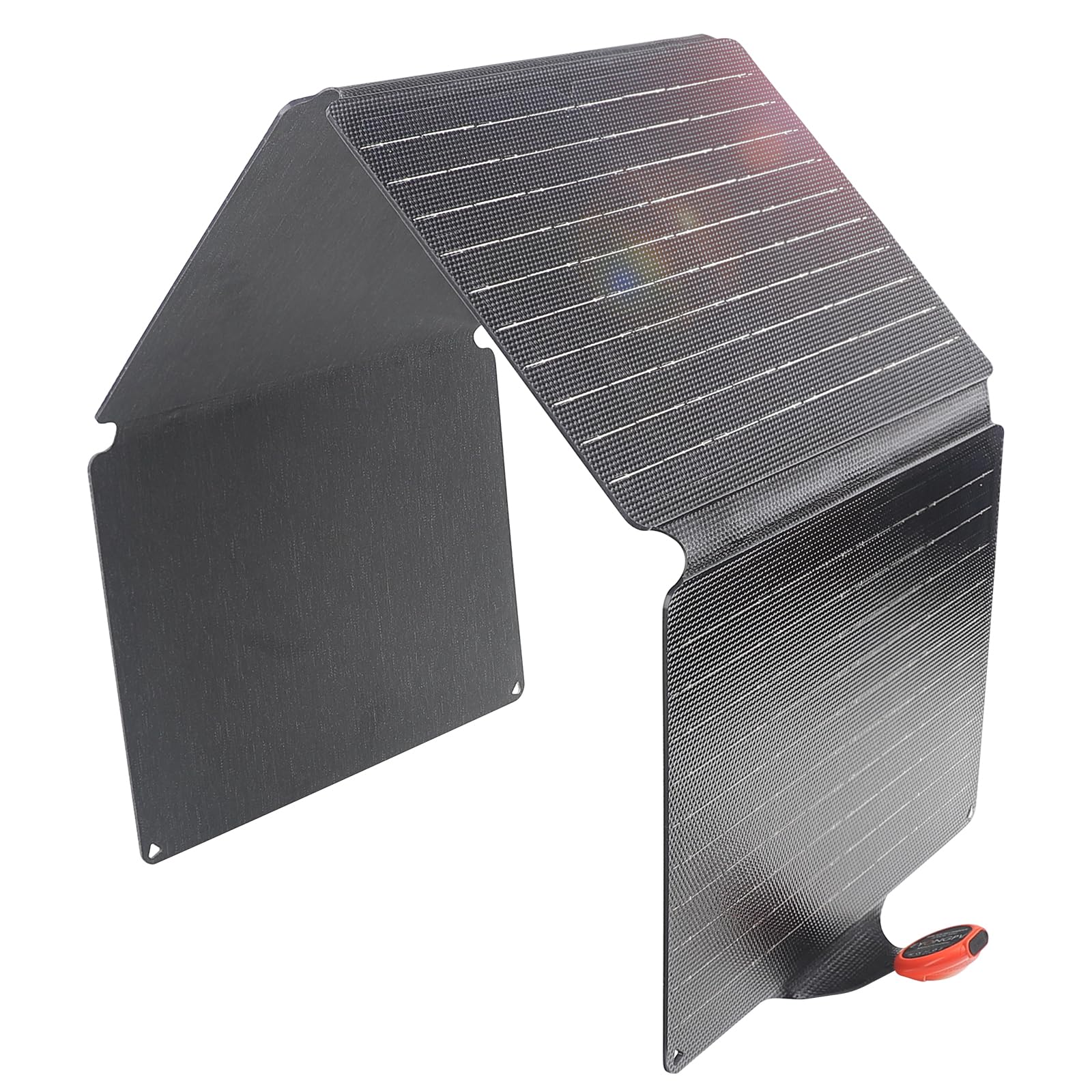 EYONGPV Przenośny składany panel słoneczny 30 W i ładowarka solarna z wyjściem USB-C Croc-Eye, wodoodporna kompaktowa ładowarka solarna IP67 do telefonów, powerbanków, biwakowania, wędrówek, wędrówek