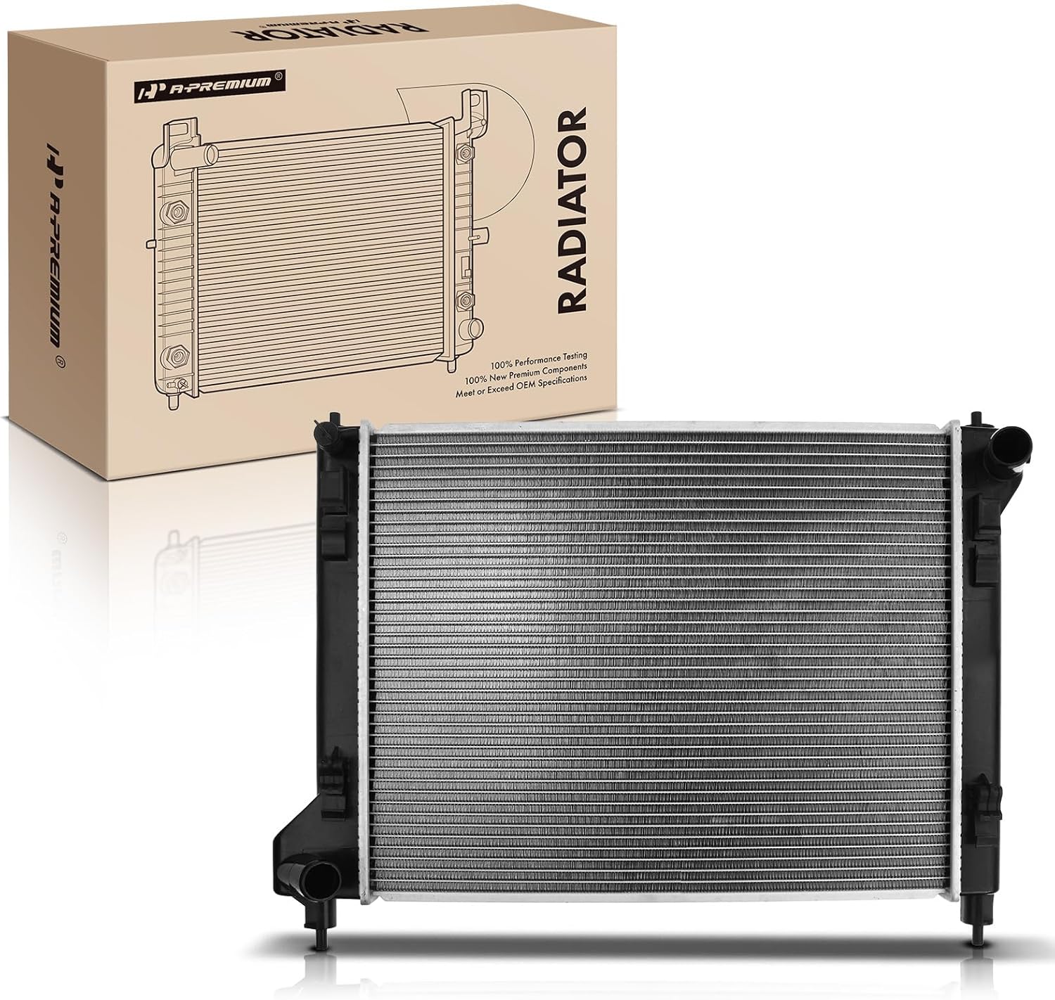 A-Premium Engine Coolant Radiator Assembly Compatible with Nissan Sentra 2013 2014 2015 2016 2017 2018 2019 L4 1.8L