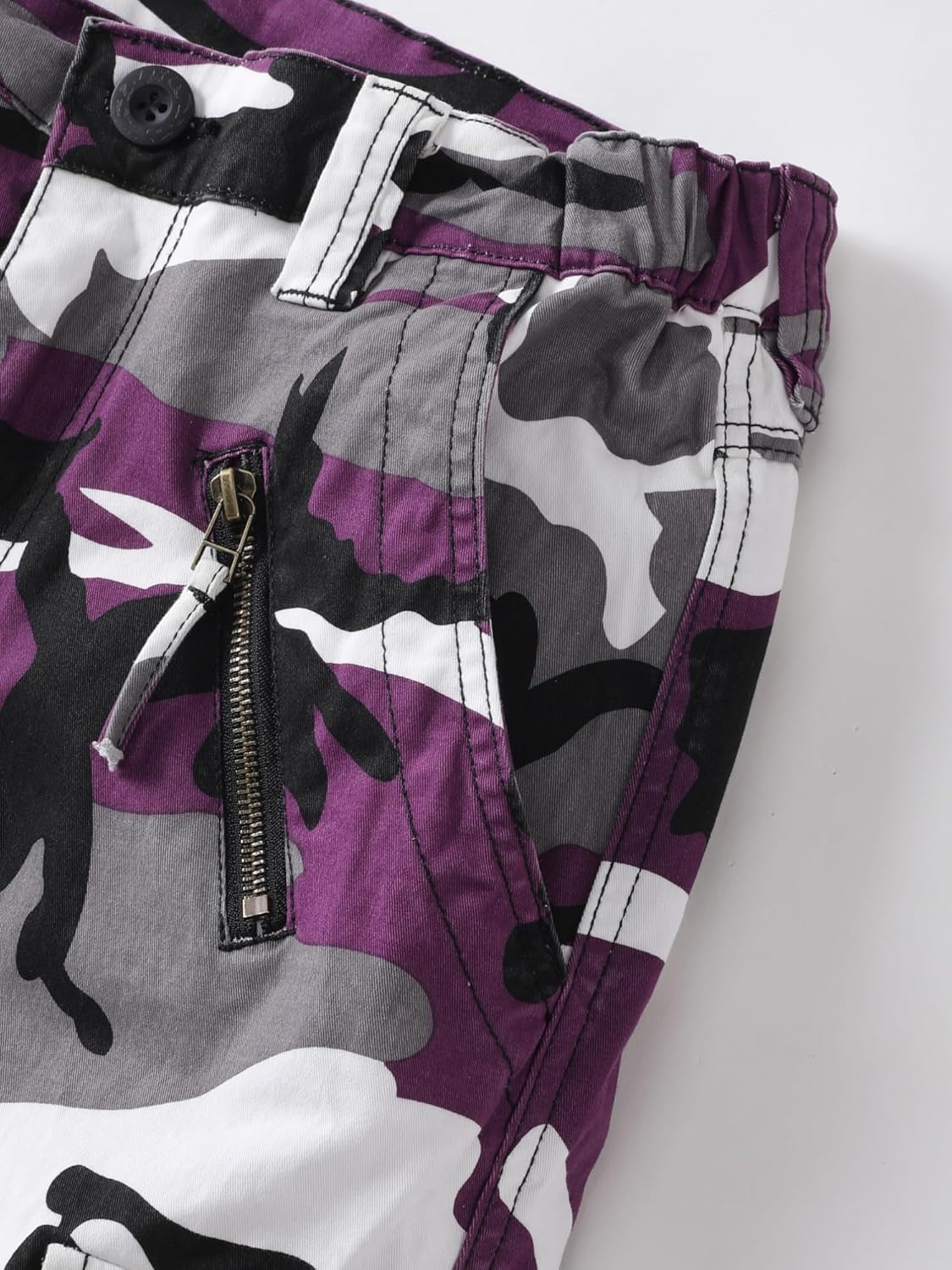 AKHlKING Women's Cargo Pants Work Camo Cotton Casual Combat Wild Outdoor Ripstop Trousers with 8 Pockets