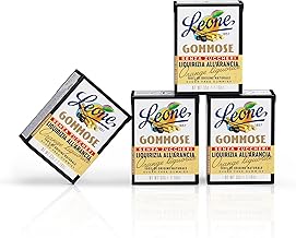 Leone dal 1857 - Caramelle Leone Gommose Senza Zucchero Liquirizia e Arancia Senza Glutine - 4 Scatolette da 33g (4 x 33g)