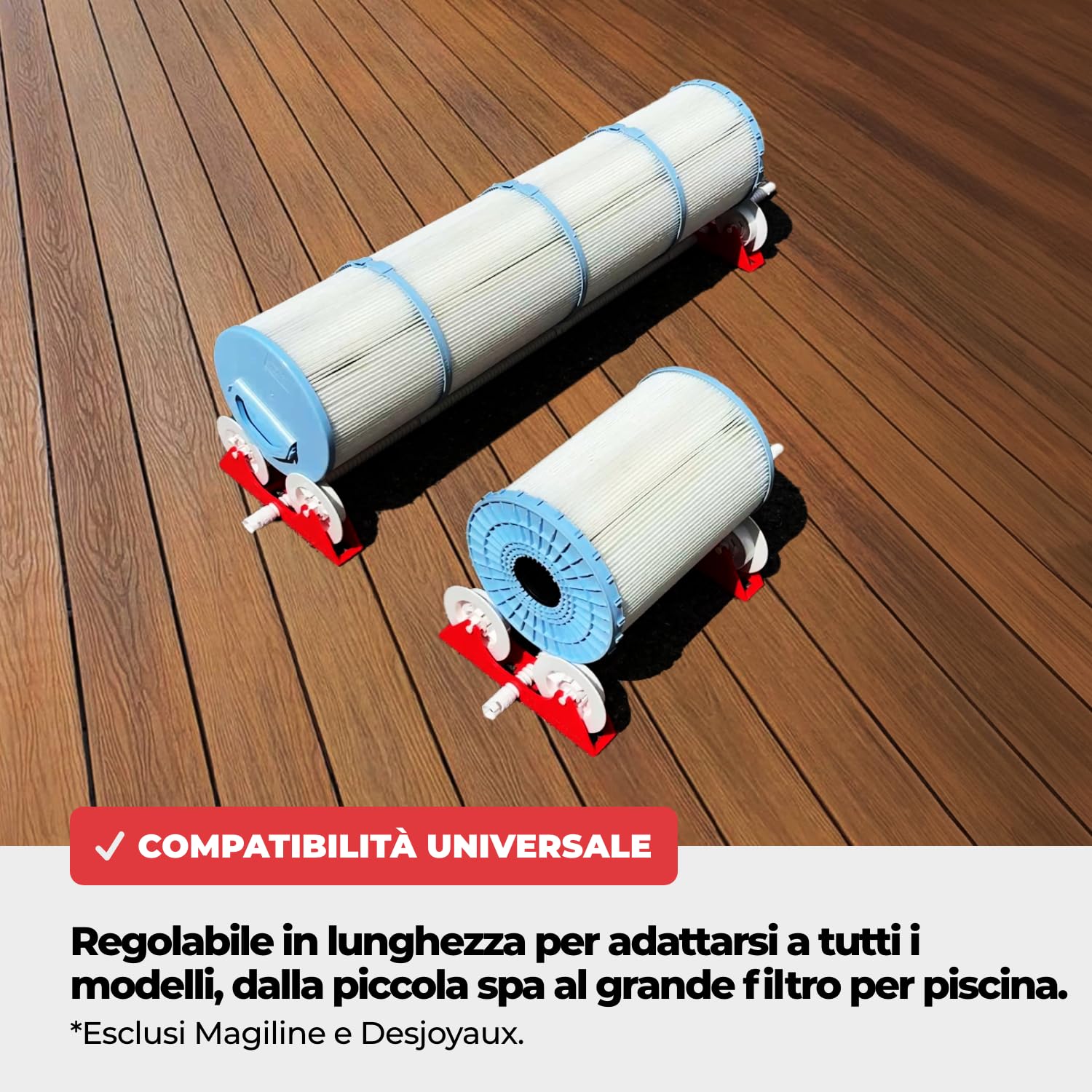 Nodi Roller – Pulitore Rotante Cartucce Filtro Piscina & Spa | Pulisce in 1 Min | Risparmia 90% Acqua | Pulito e Senza Sforzo | Compatibile 95% Cartucce | Getto Potente o Idropulitrice