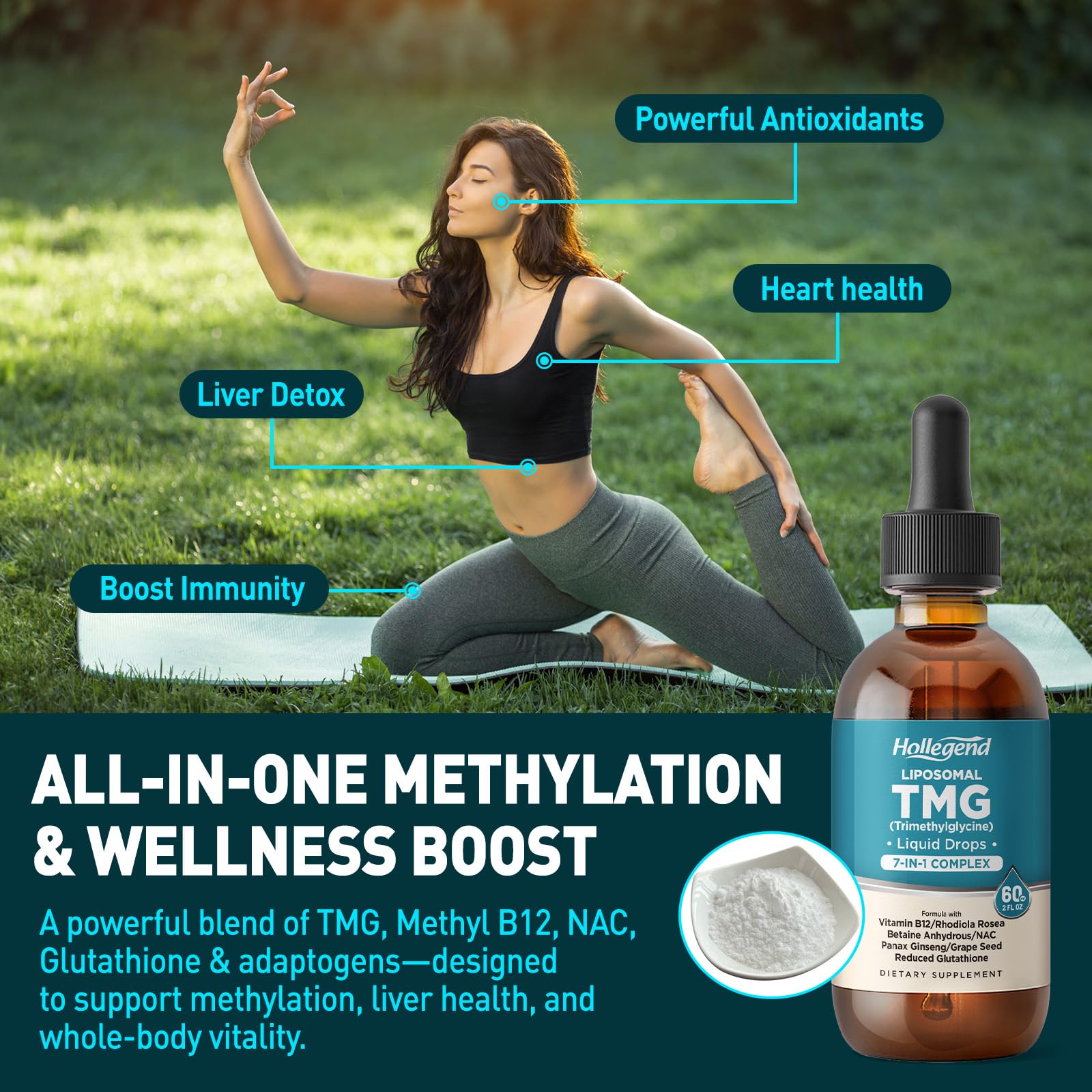 Liposomal TMG Supplements Liquid Drops, 1000mg Trimethylglycine, 2 FL Oz — Amazon image 4