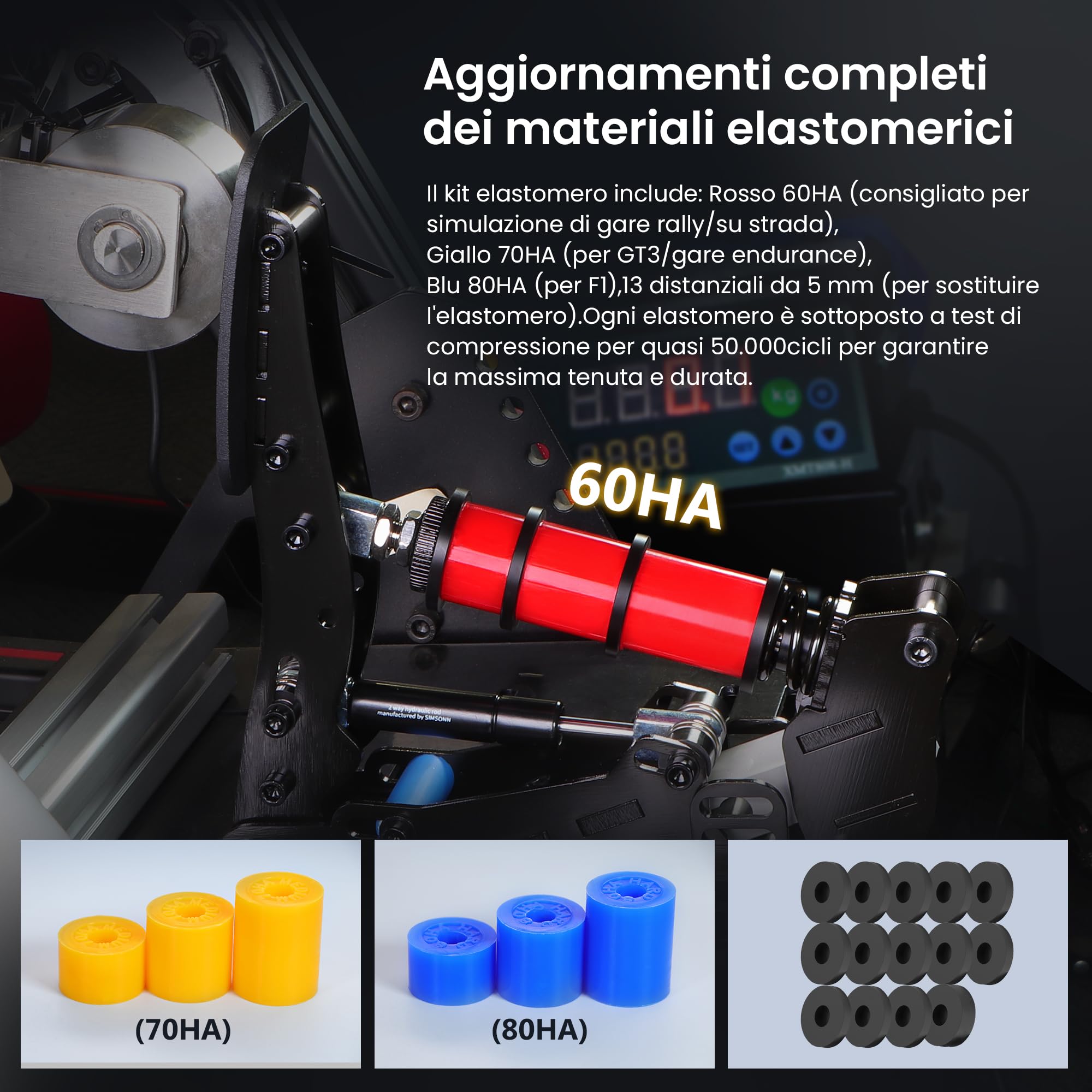 SIMSONN Plus X Sim Racing Pedals Pedales de simulación de carreras celda de carga PC HE Pedal hidráulicos negro (PLUS X BLACK P3-H3-Plate)