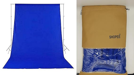 SHOPEE Branded 8 x12 FT Blue LEKERA Backdrop Photo Light Studio Photography Background with Carry CASE - Camera Accessory