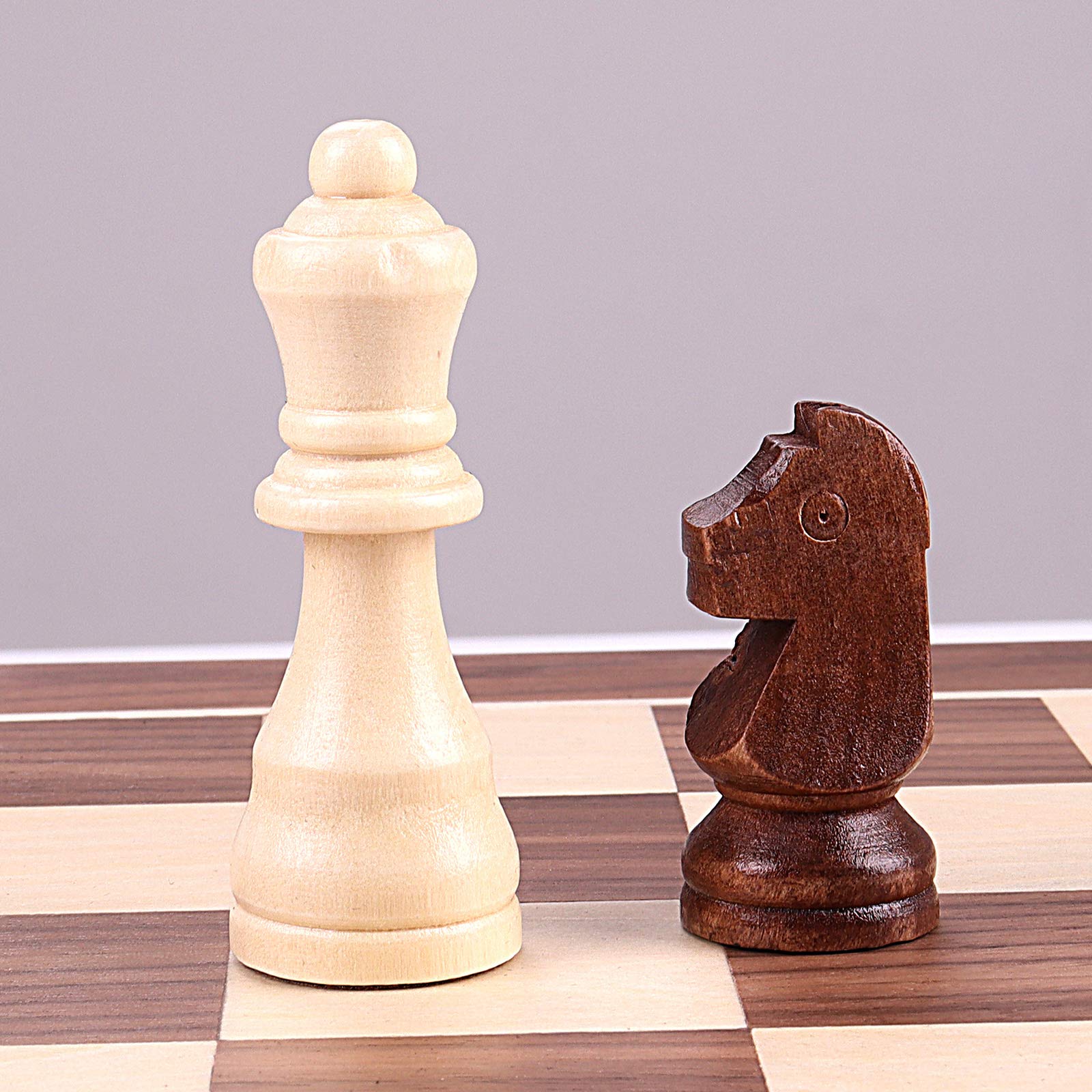 Amazon | 15” x 15” Magnetic Chess Set, Folding Wooden Chess Set