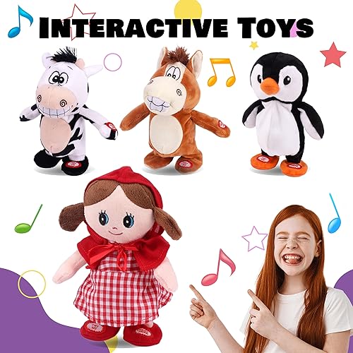 Miniatura 7 de Hopearl Talking Singing Donkey Repeats What You Say Walking Juguete animado eléctrico interactivo para hablar de peluche regalo para niños pequeños
