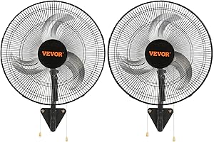 VEVOR 2-Pack 18 inch Industrial Wall Mount Fans, High Velocity Oscillating Fan
