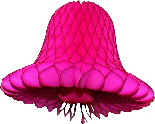 Miniatura 9 de Paquete de 3 campanas de papel de seda de panal de abeja de 15 pulgadas para decoración de fiesta (Navidad, rojoblancoverde)