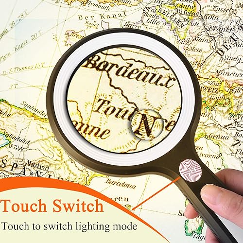 Miniatura 2 de Lupa de monedas de 20X 30X, lupa iluminada recargable por USB con luz de mano para monedas, personas mayores, lectura, manualidades, joyería,