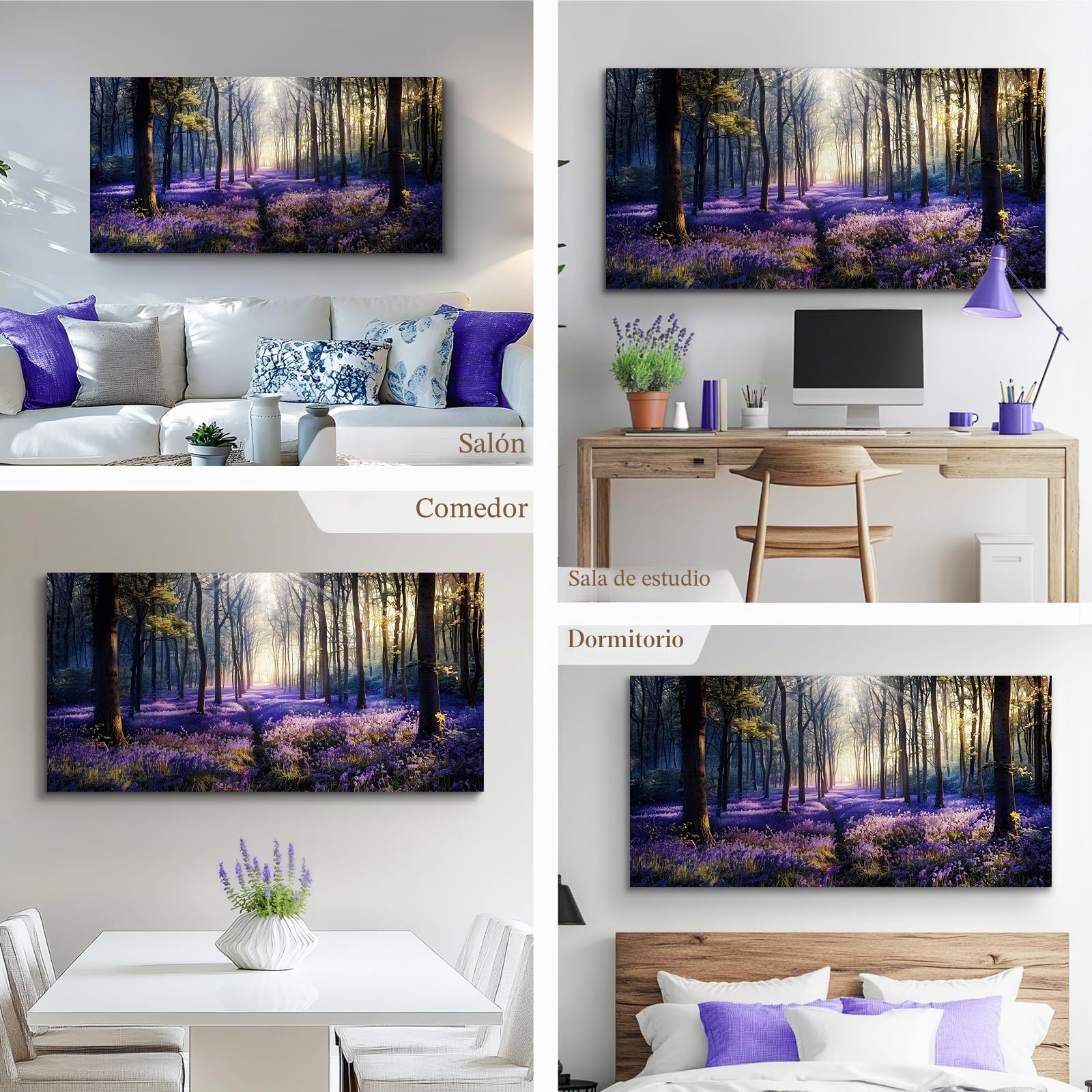 hyidecorart Bosque Natural Cuadros Decoracion Salon Moderno 50x100 cm | Imágenes De Alta Calidad, Impresión HD, Gran Formato, Material De Lienzo, Decoración De Mural, Regalo, Instalación Rápida