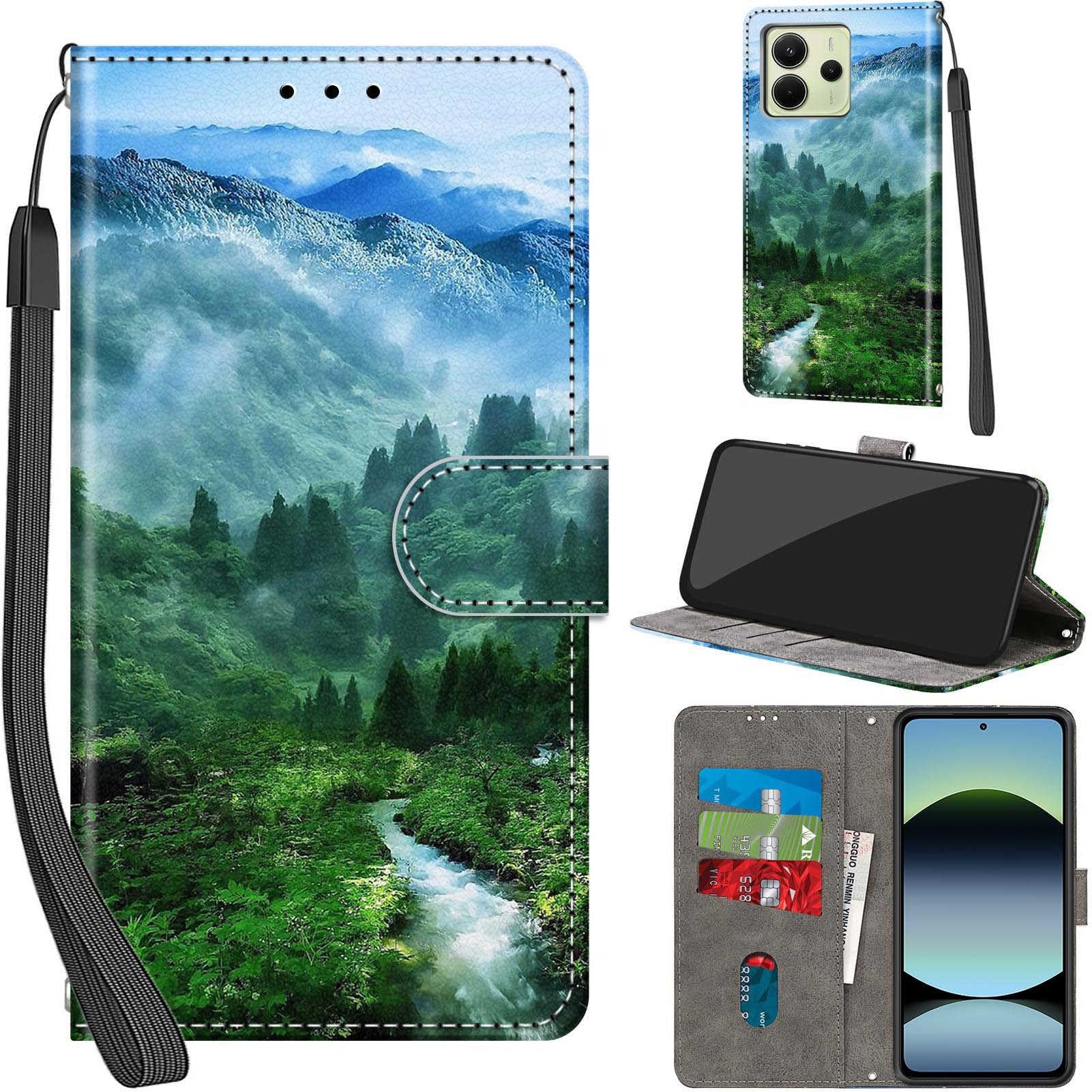 Cover per Xiaomi Redmi Note 14 5G Case PU Pelle Custodia