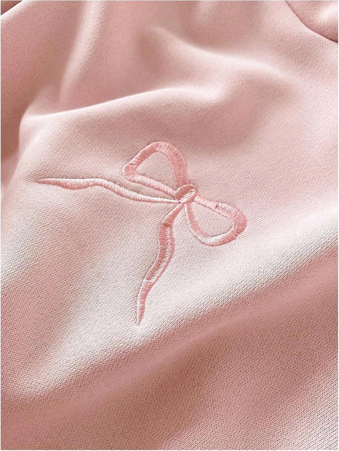 Girl's Bow Embroidered Floral Graphic Sweatshirts Long Sleeve Pullover Hoodies - Image 5