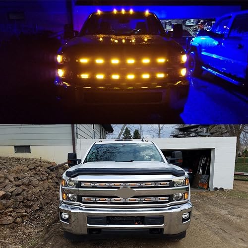 Miniatura 2 de 10 luces indicadoras laterales ámbar de 3.8 pulgadas, 6 luces LED de marcador lateral ámbar, luces superbrillantes para remolque, lente ahumada,