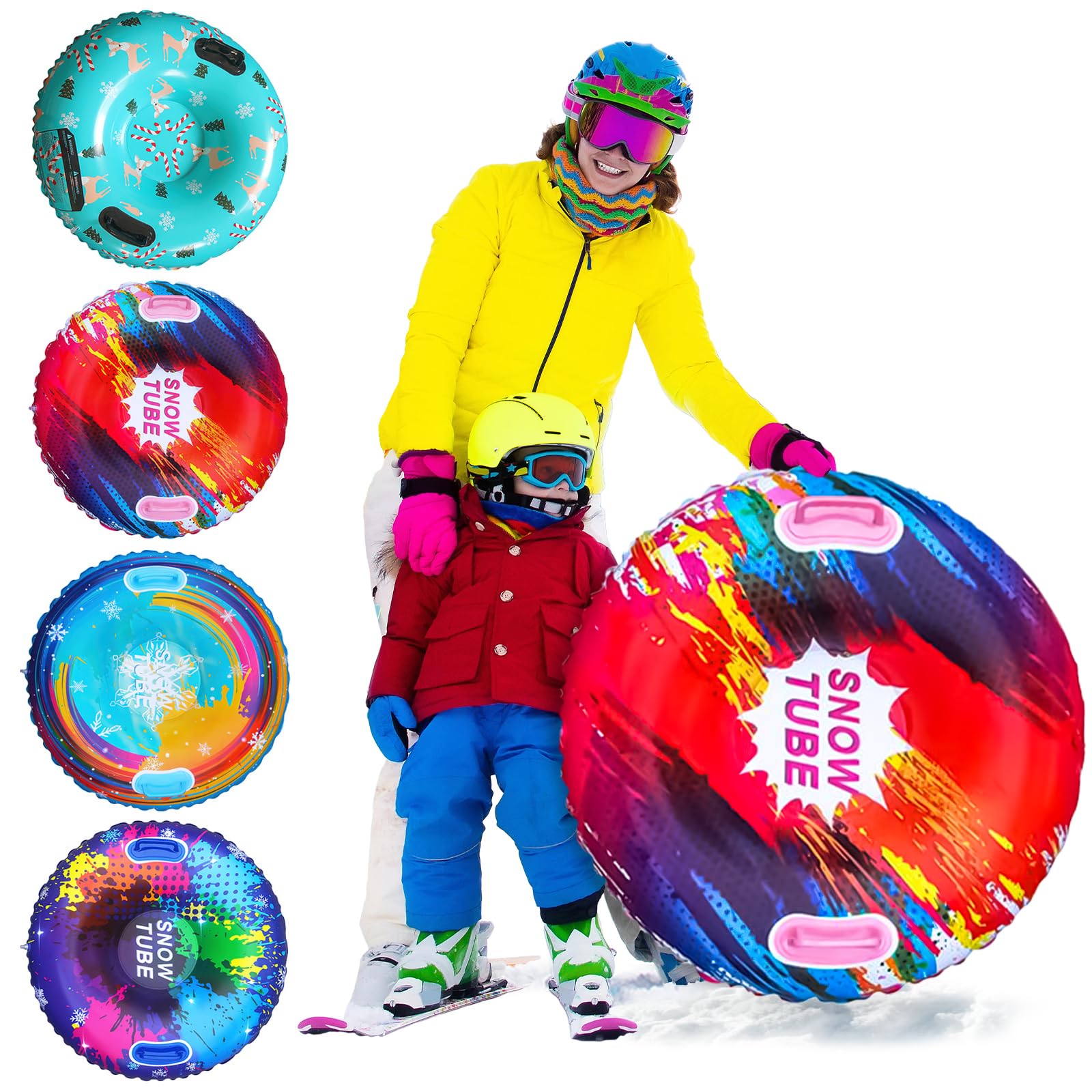 Colchoneta Nieve Fancysky Trineo Inflable 80x80 cm Tobogán Nieve Invernal