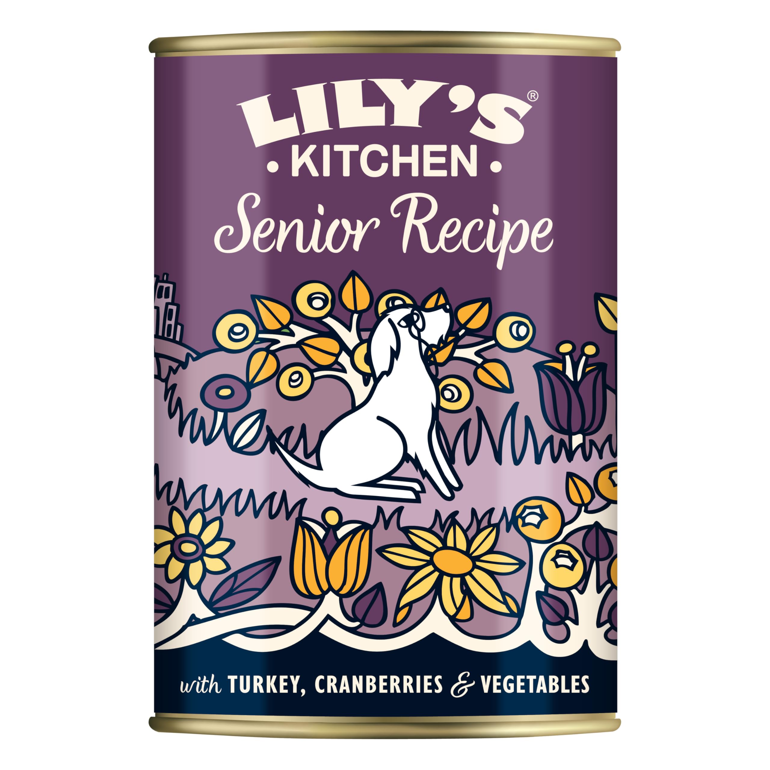 Lily's Kitchen Prodotto con ingredienti naturali Cibo umido per cani Ricetta per cani senior con tacchino 6 x 400 g