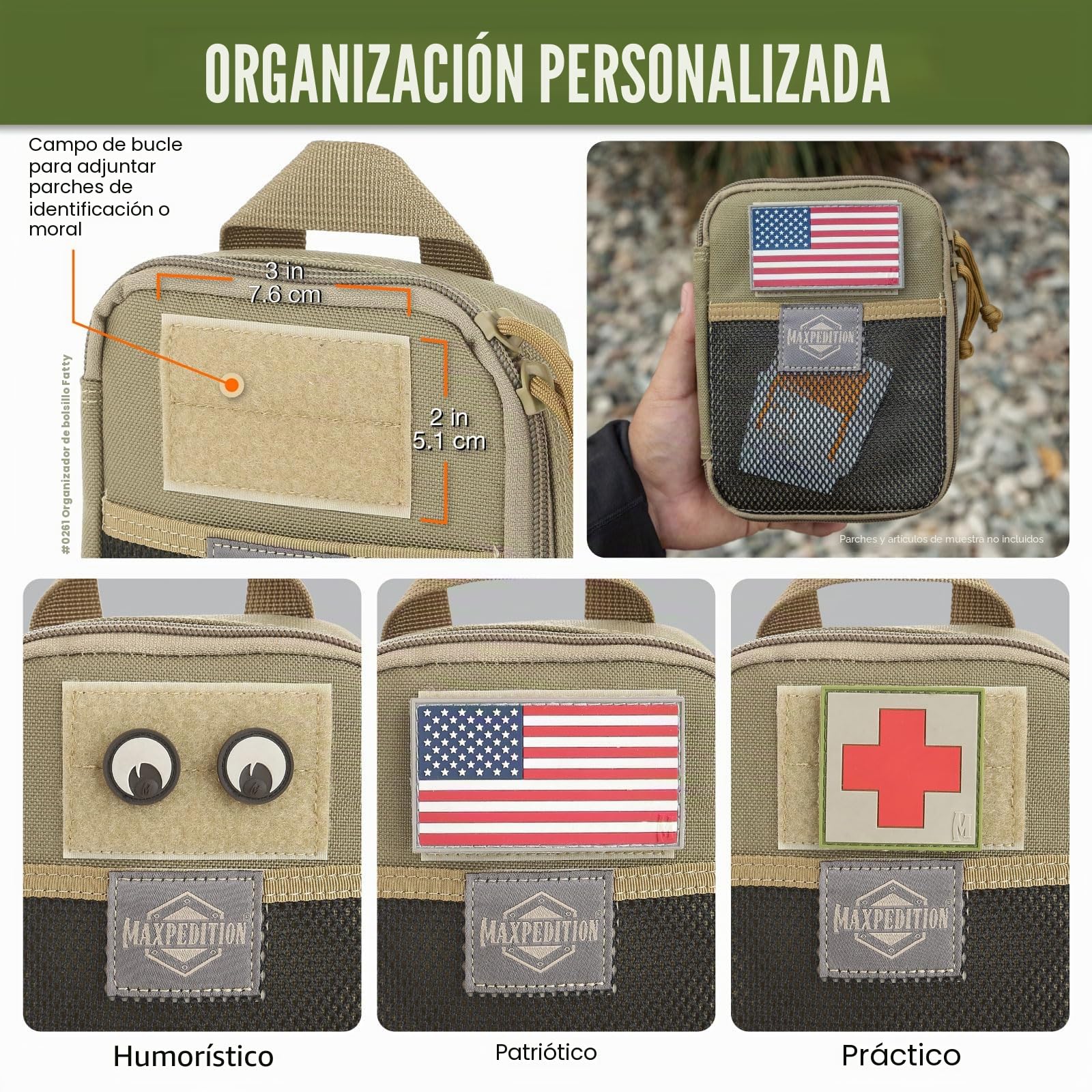 Estuche Organizador Maxpedition, Caqui (Beige) - MAXP-261-K