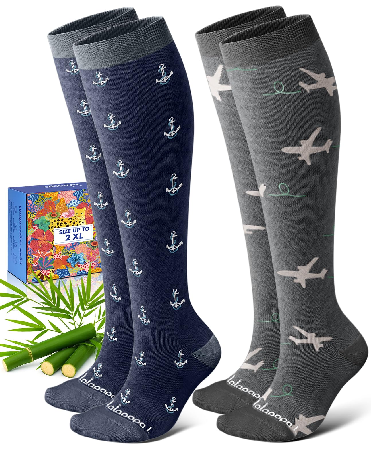 Lalapapa Bamboo Viscose Compression Socks