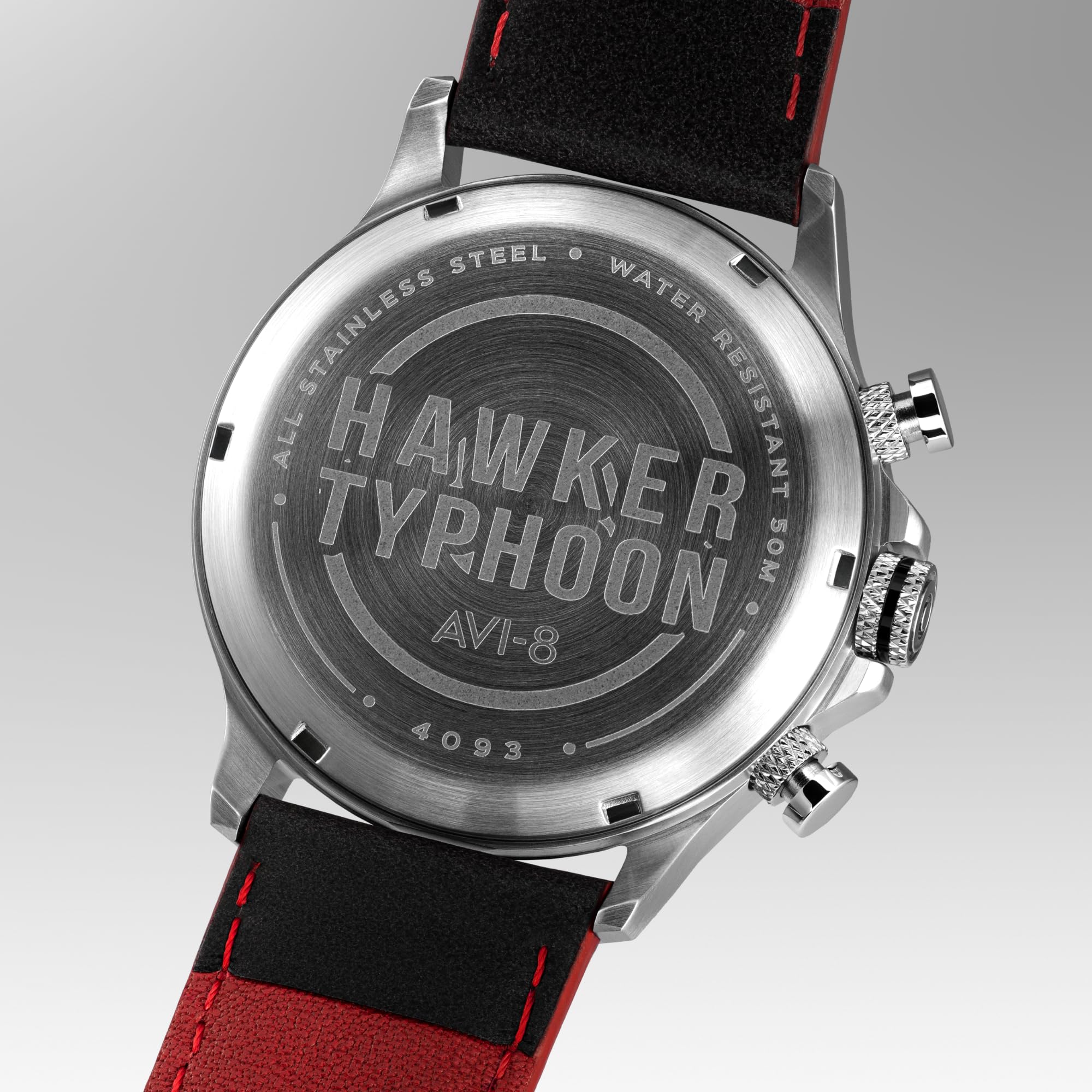 AVI-8 Reloj cronógrafo Hawker Typhoon Coningham para Hombre 42 mm D-Day 80 edición Limitada con Correa de Cuero AV-4093