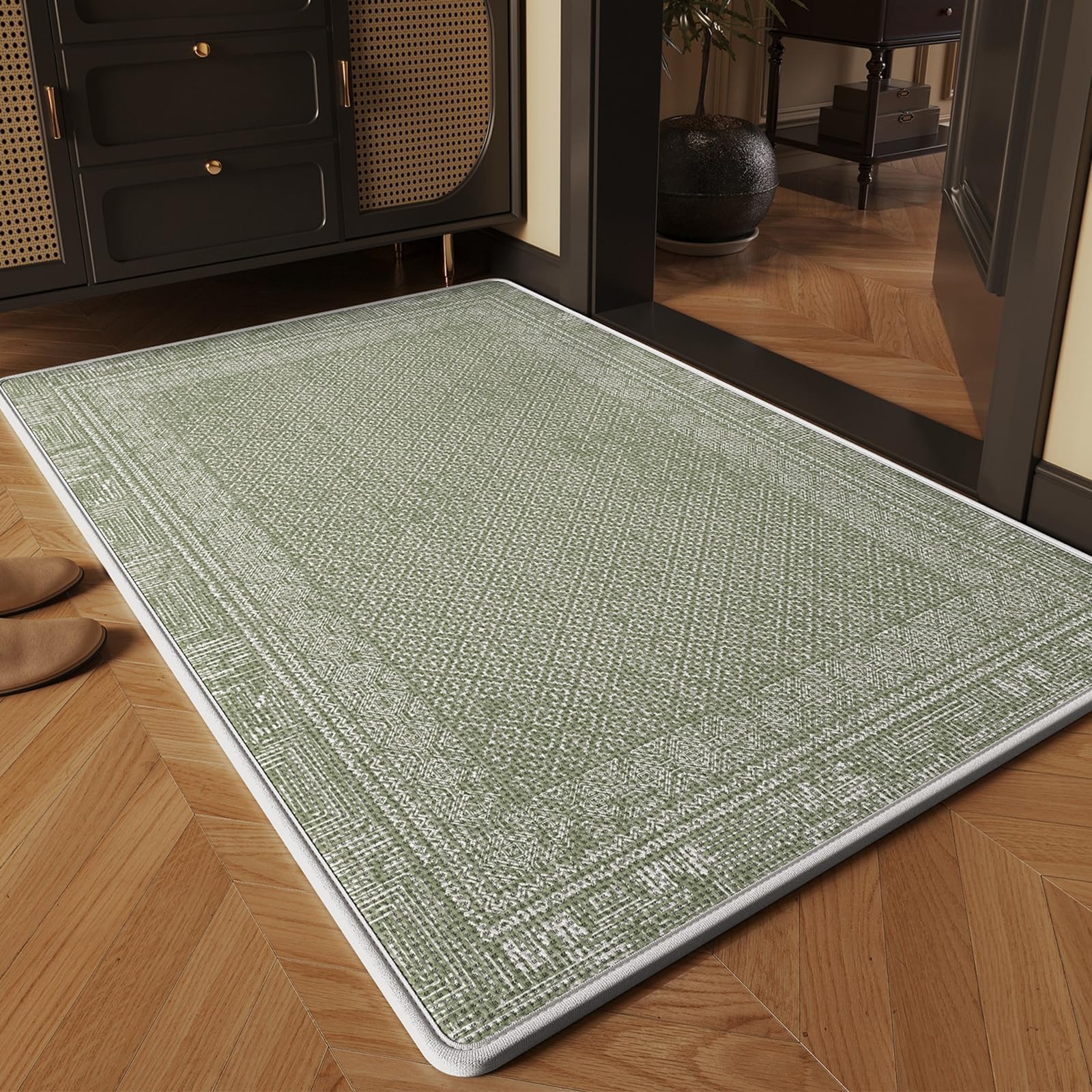 Genérico Felpudo Simple Poliéster,Alfombra Antideslizante Sin Lavado para La Entrada,F,100x100cm(39x39inch) | Personalizable, cortable a medida