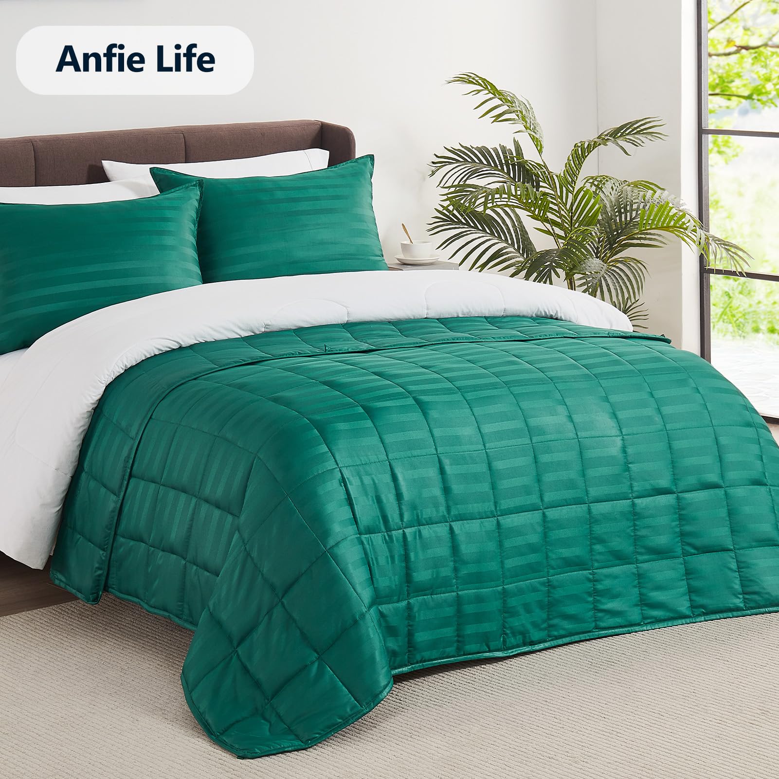 anfie Manta con peso (60 x 80 pulgadas, 15 libras), manta con peso ultra suave y acogedora para adultos, manta pesada lavable a máquina