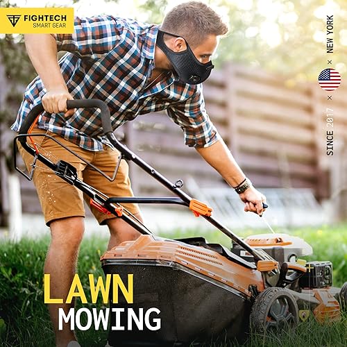 Miniatura 7 de FIGHTECH Máscara facial antipolvo con filtros de carbono extra activos y válvulas de aire, para carpintería, mudanza, construcción