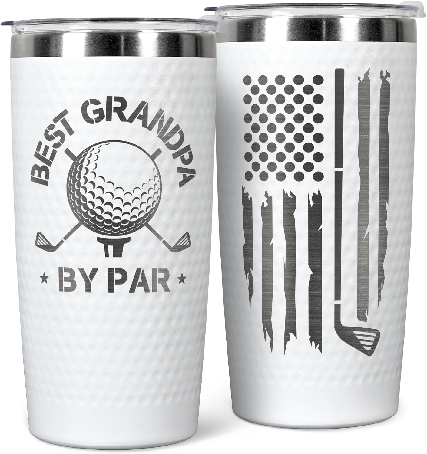 HUNIGIFT Gifts for Dad - Golf Gifts for Dads - Dads Christmas Gift from Daughter, Son, Kids - Golfing Gift for Men, Golfers - Ideas for Husband, New Papa, Father - 20 Oz Golf Dad by Par Tumbler