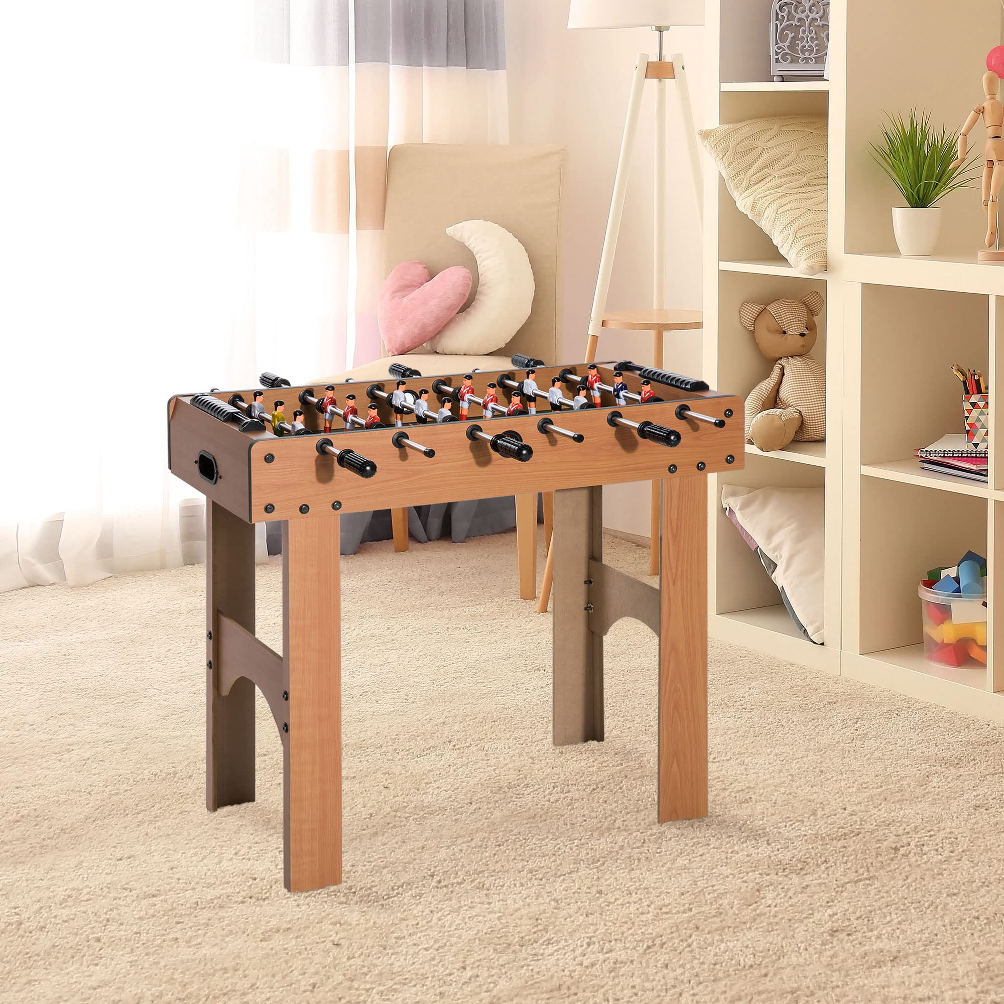 HOMCOM Calcio Balilla Professionale per Bambini e Adulti Aste 92x46x78cm | in Legno, MDF