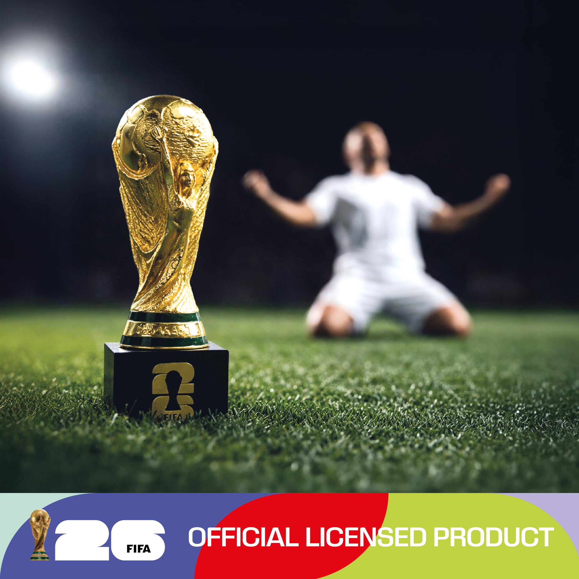 Replica di Trofeo 3D da 70 mm con piedistallo con Licenza Ufficiale della Coppa del Mondo FIFA 2026