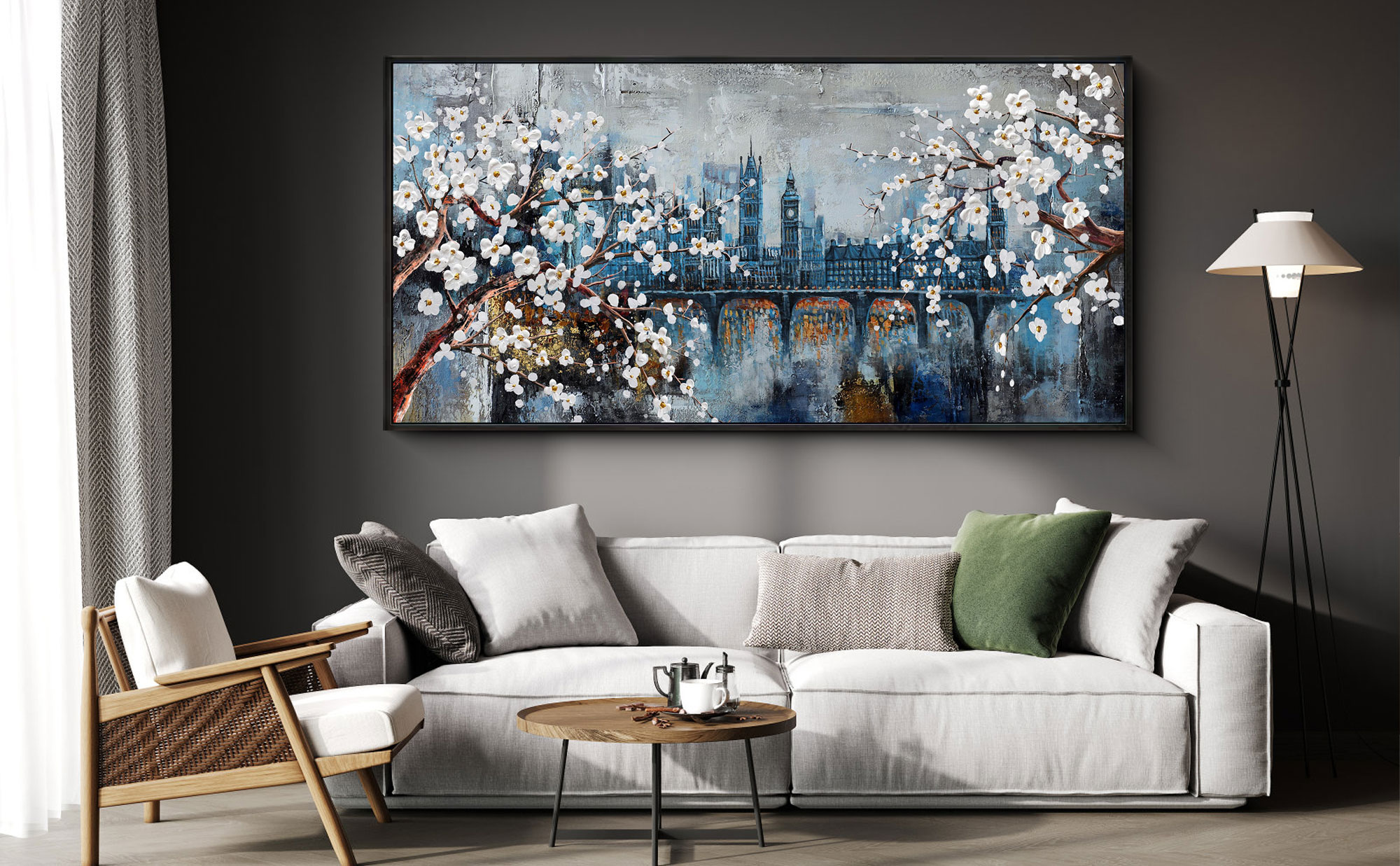 Amazon.com: KLAKLA City Scenes Landscape Plum Blossom Picture