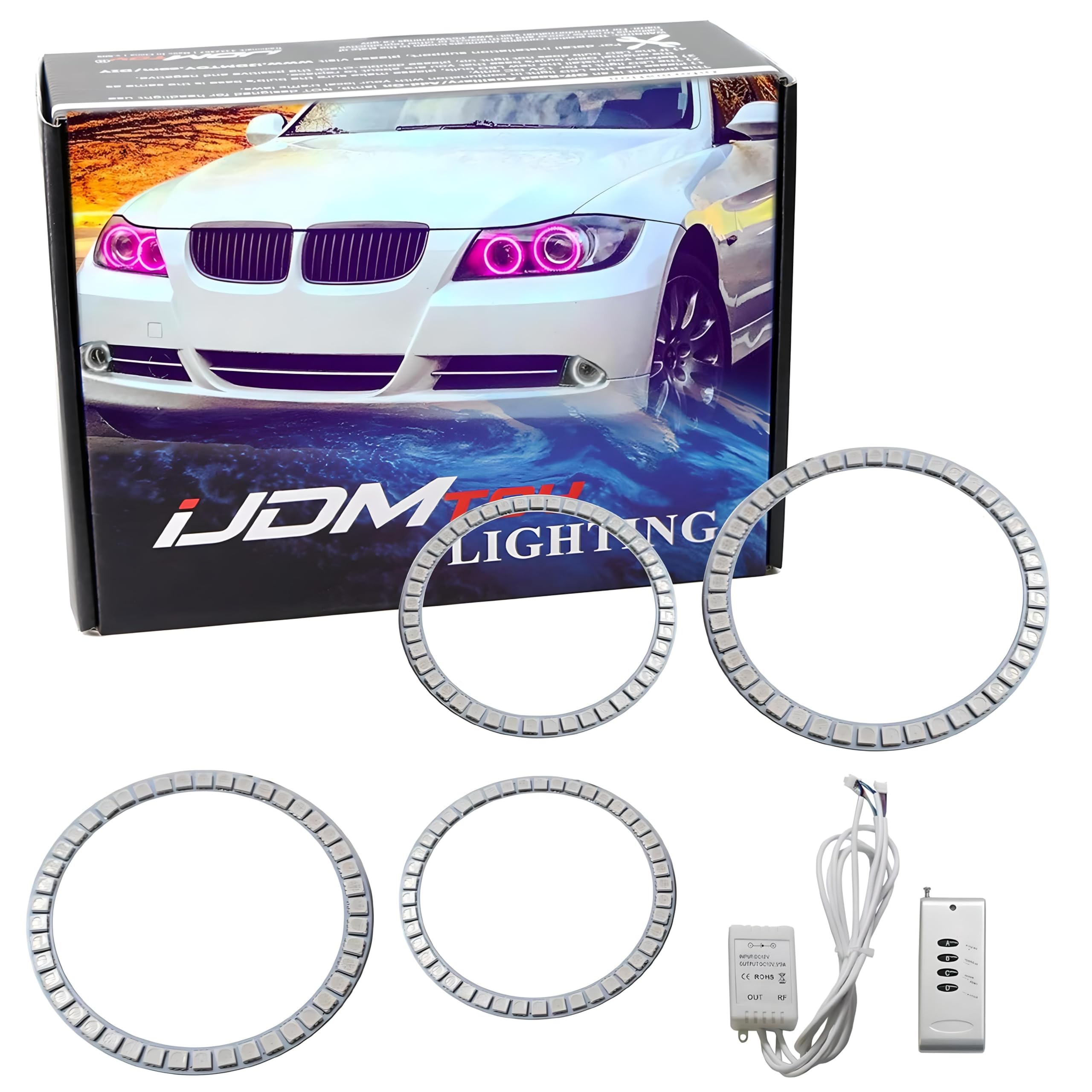 Amazon.com: iJDMTOY Multi-Color 174-SMD RGB LED Angel Eyes