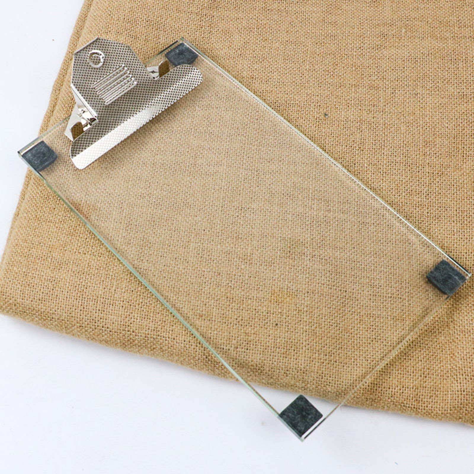 Plataforma de revestimiento de vidrio de laboratorio, placa preparadora de película húmeda, 8 mm de grosor con clip de metal, ideal para pruebas de revestimiento y aplicaciones de investigación