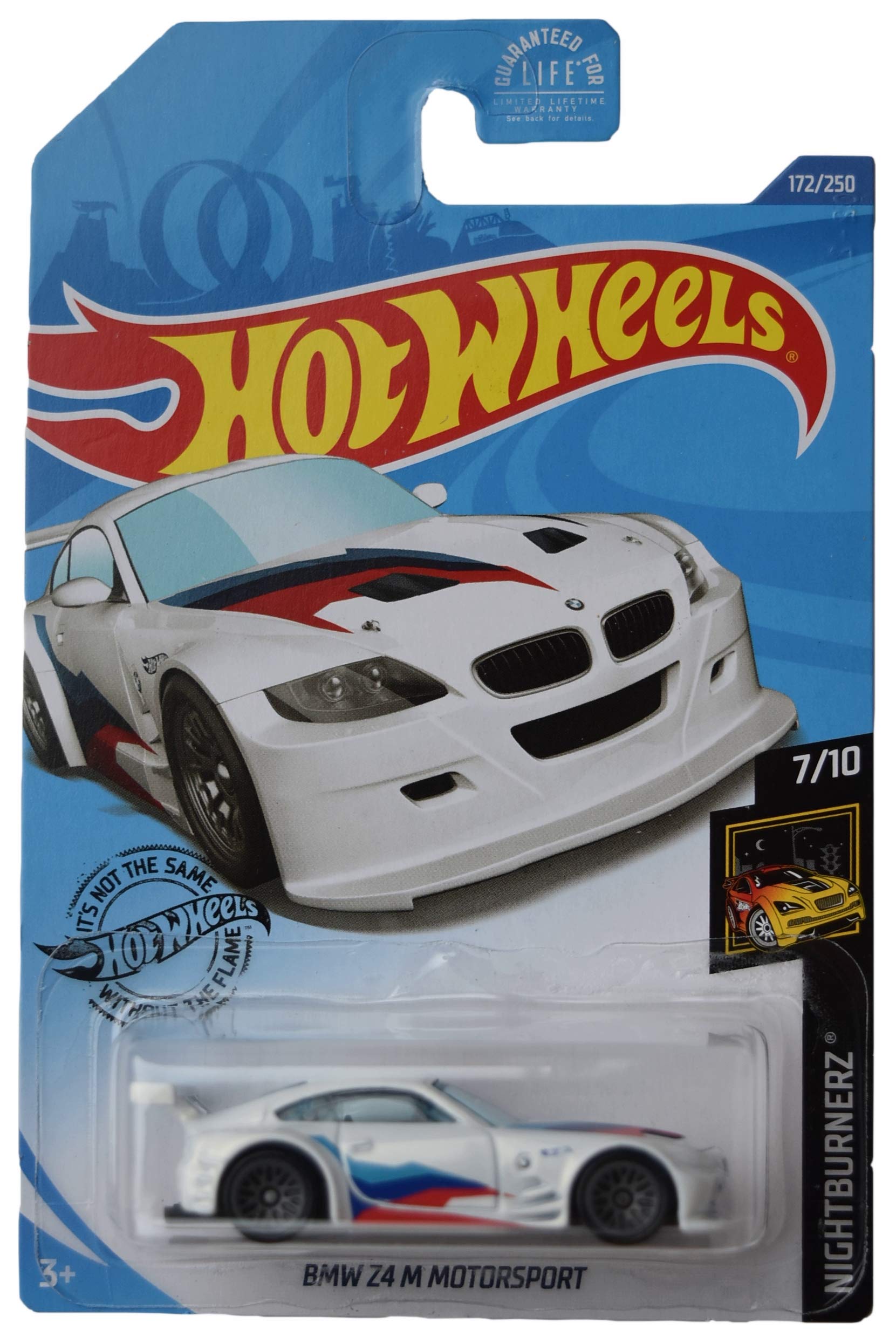 DieCastHotwheels [BMWs Z4 M Motorsport], Nightburnerz 7/10 [White]