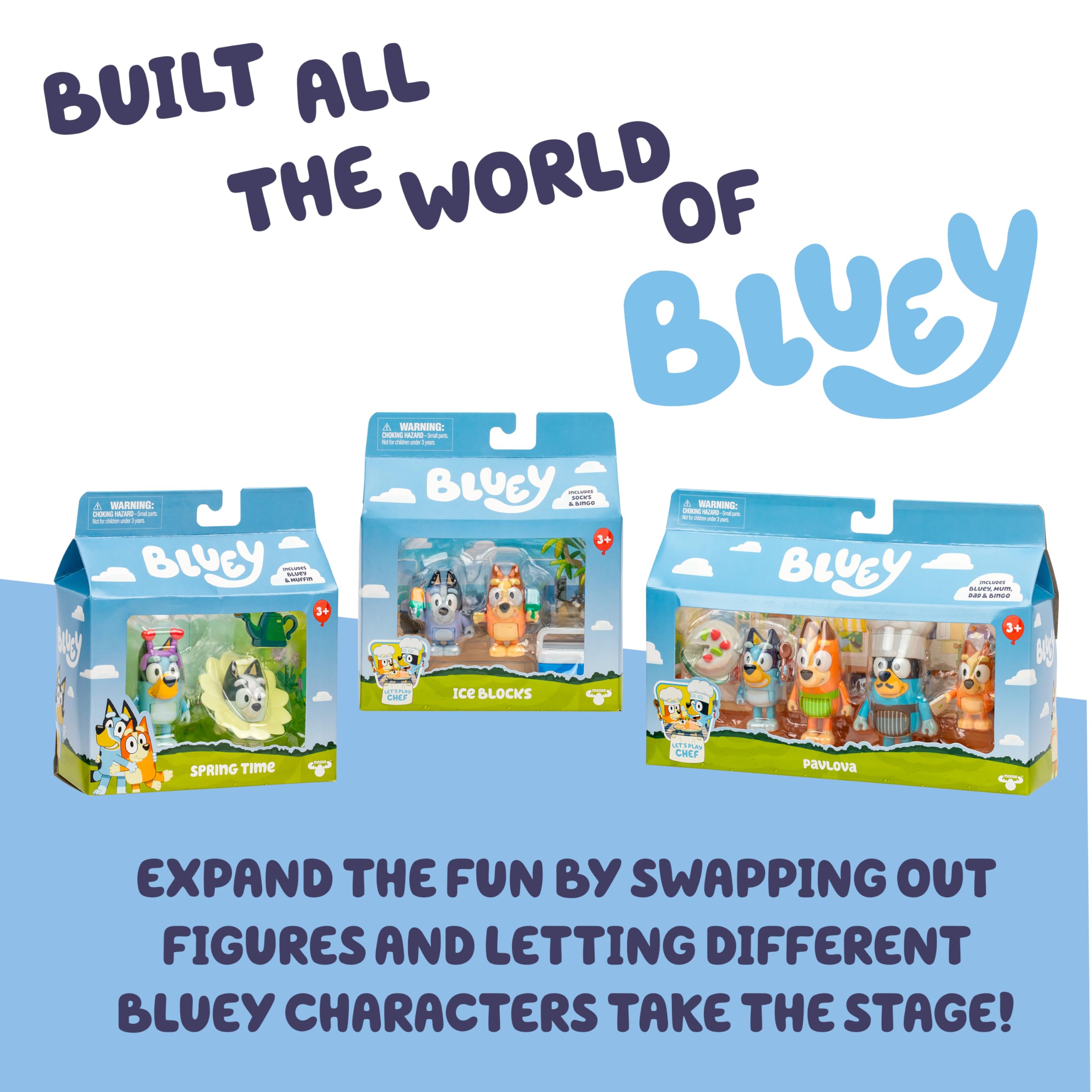 Amazon.co.jp: Bluey Let's Play Chef おもちゃフィギュアプレイセット