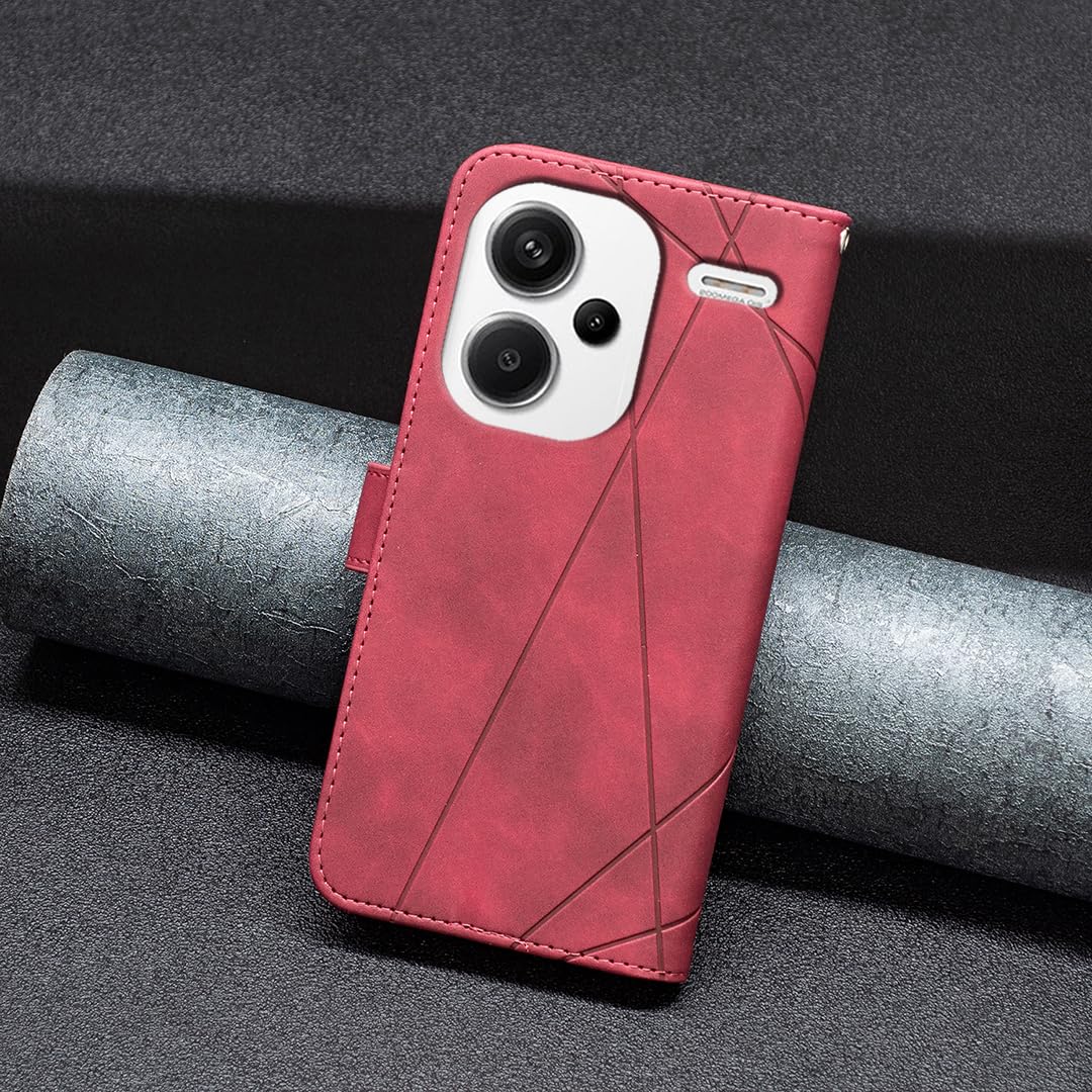 Leder-Handyhülle Für Xiaomi Redmi Note 13 Pro+ – Klapphülle Mit Kartenfach, Standfuß & Weicher Silikon-Innenschale