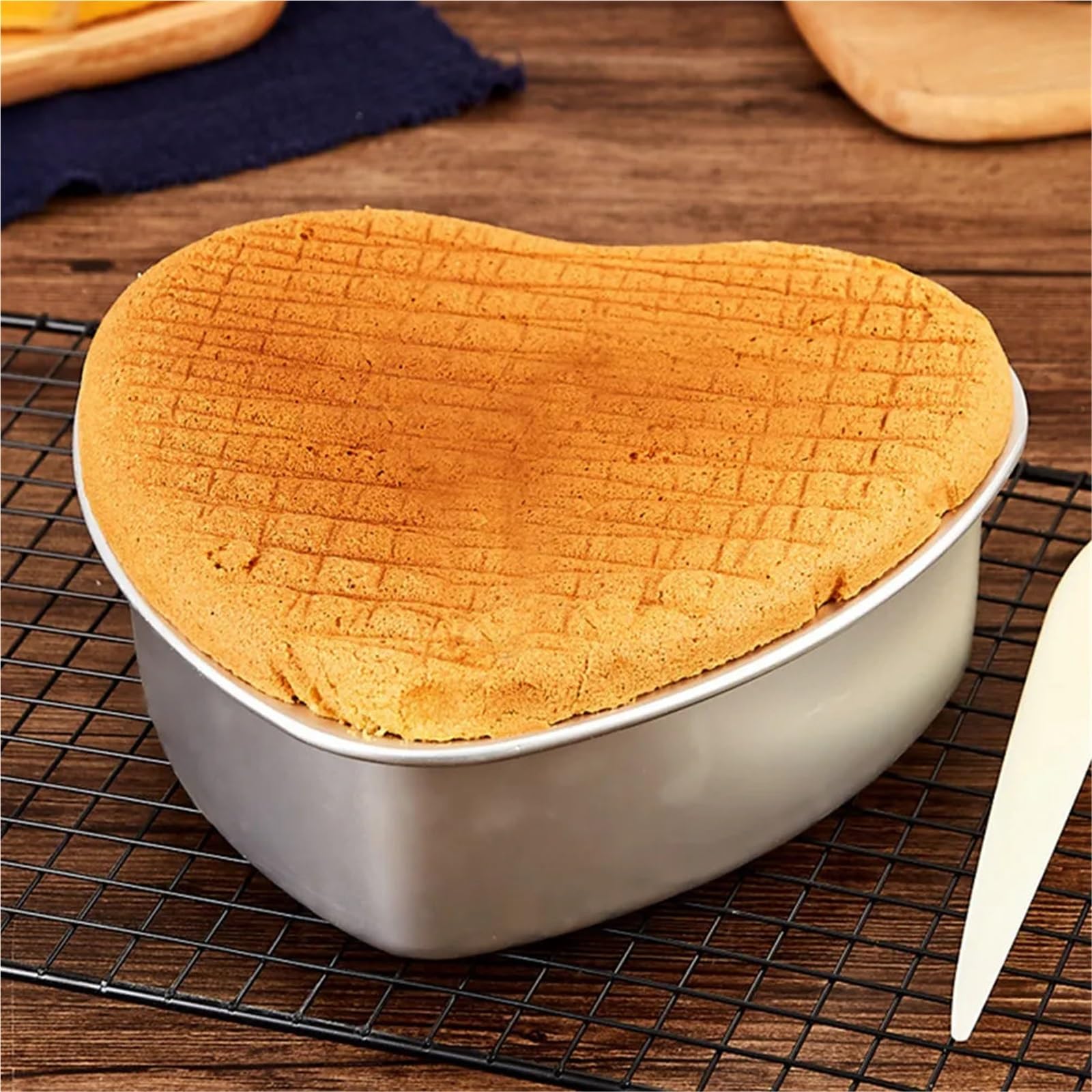 Moule à gâteau en forme de cœur alliage d'aluminium, 2 pièces pour Créer des Gâteaux